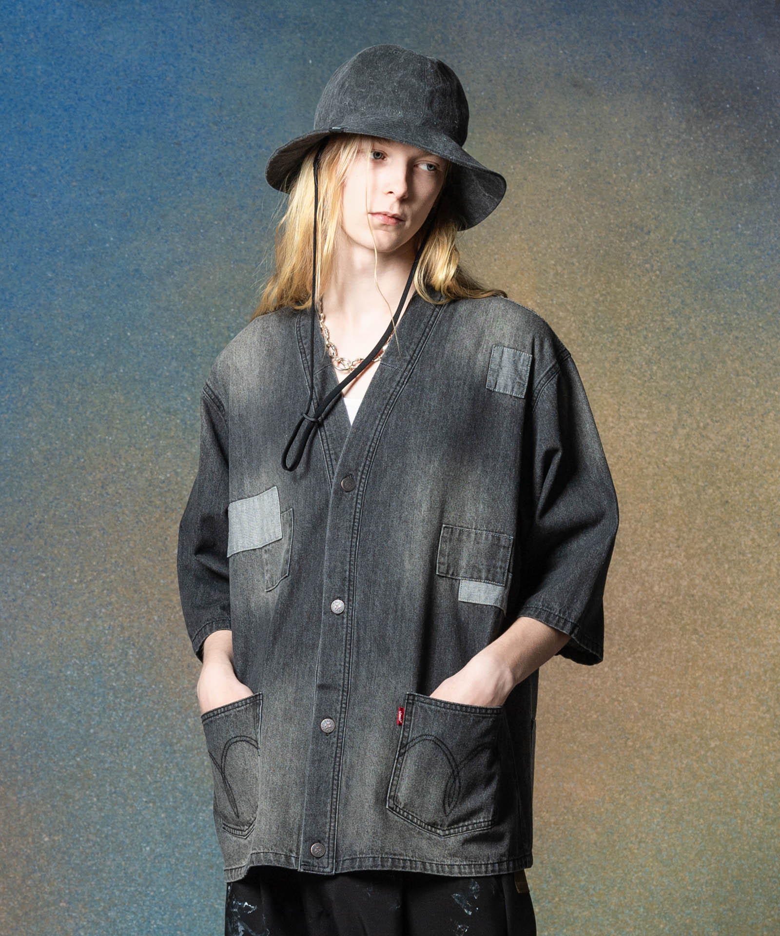 H:185 / C:78 / W:64 / H:88 着用サイズ:L