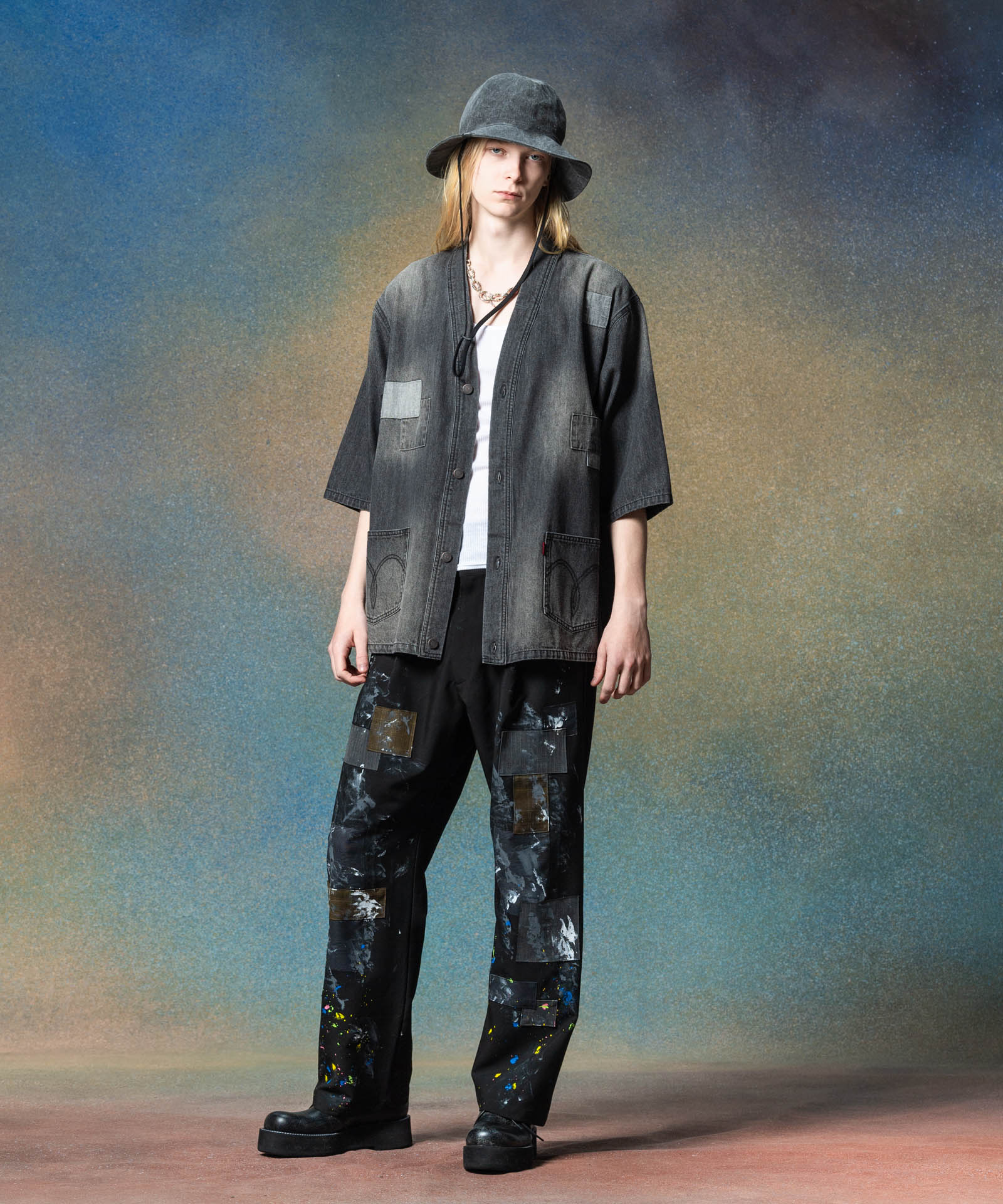 H:185 / C:78 / W:64 / H:88 着用サイズ:L