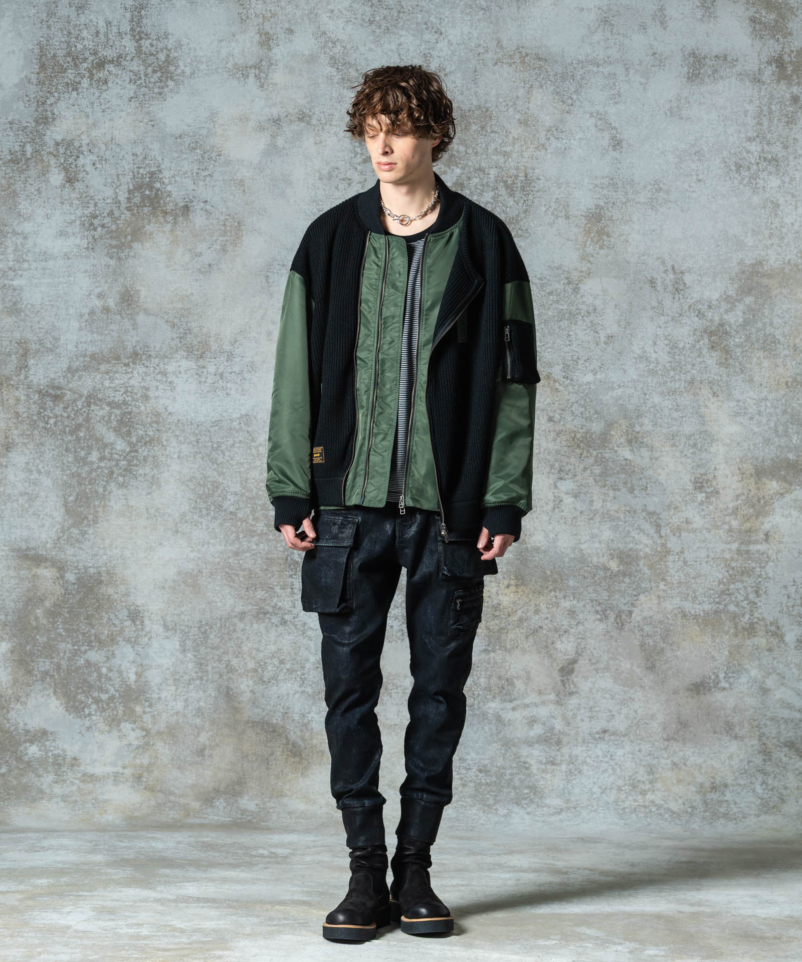 H:186 / C:89 / W:71 / H:92 着用サイズ:M