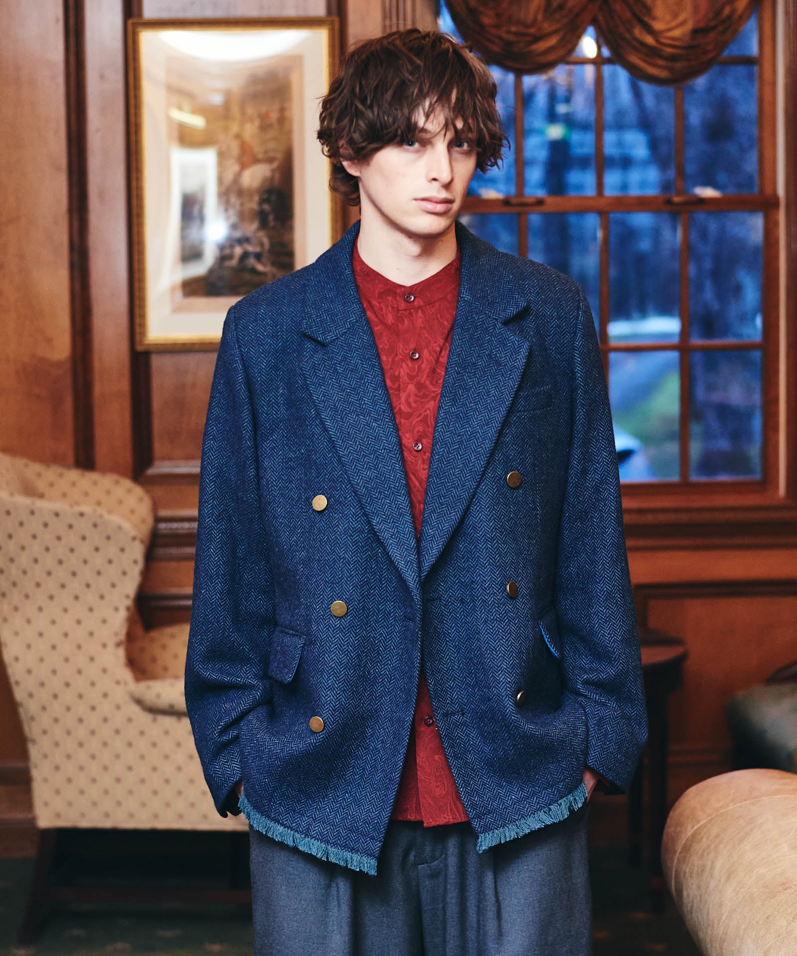 H:186 / C:89 / W:71 / H:92 着用サイズ:L