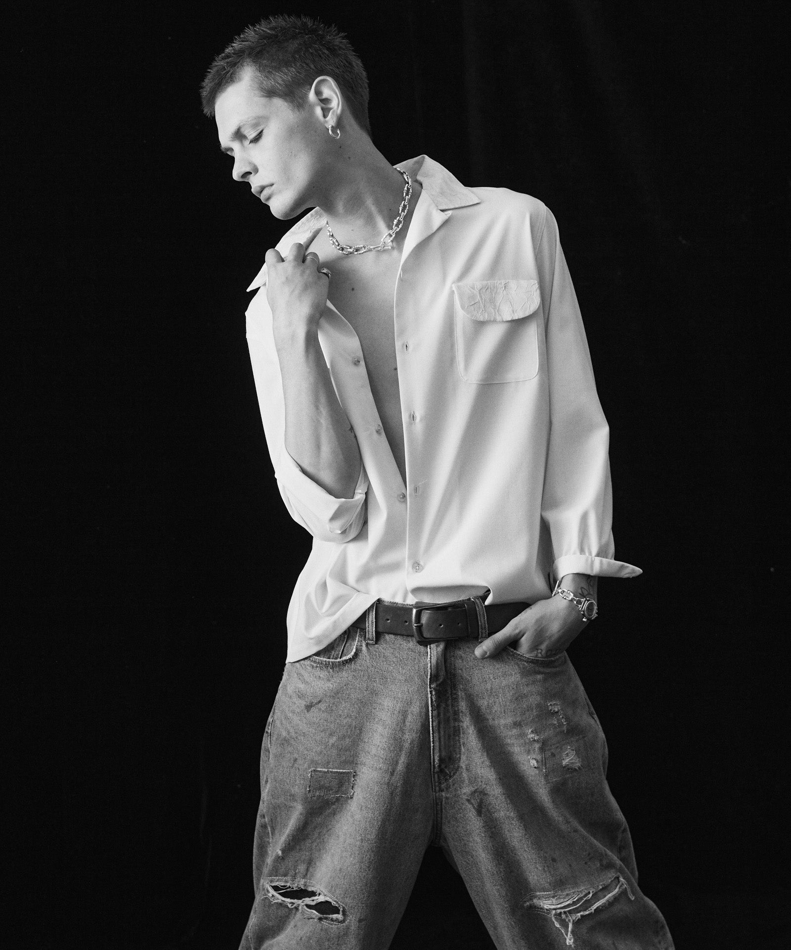 H:187 / C:92 / W:74 / H:91 着用サイズ:M