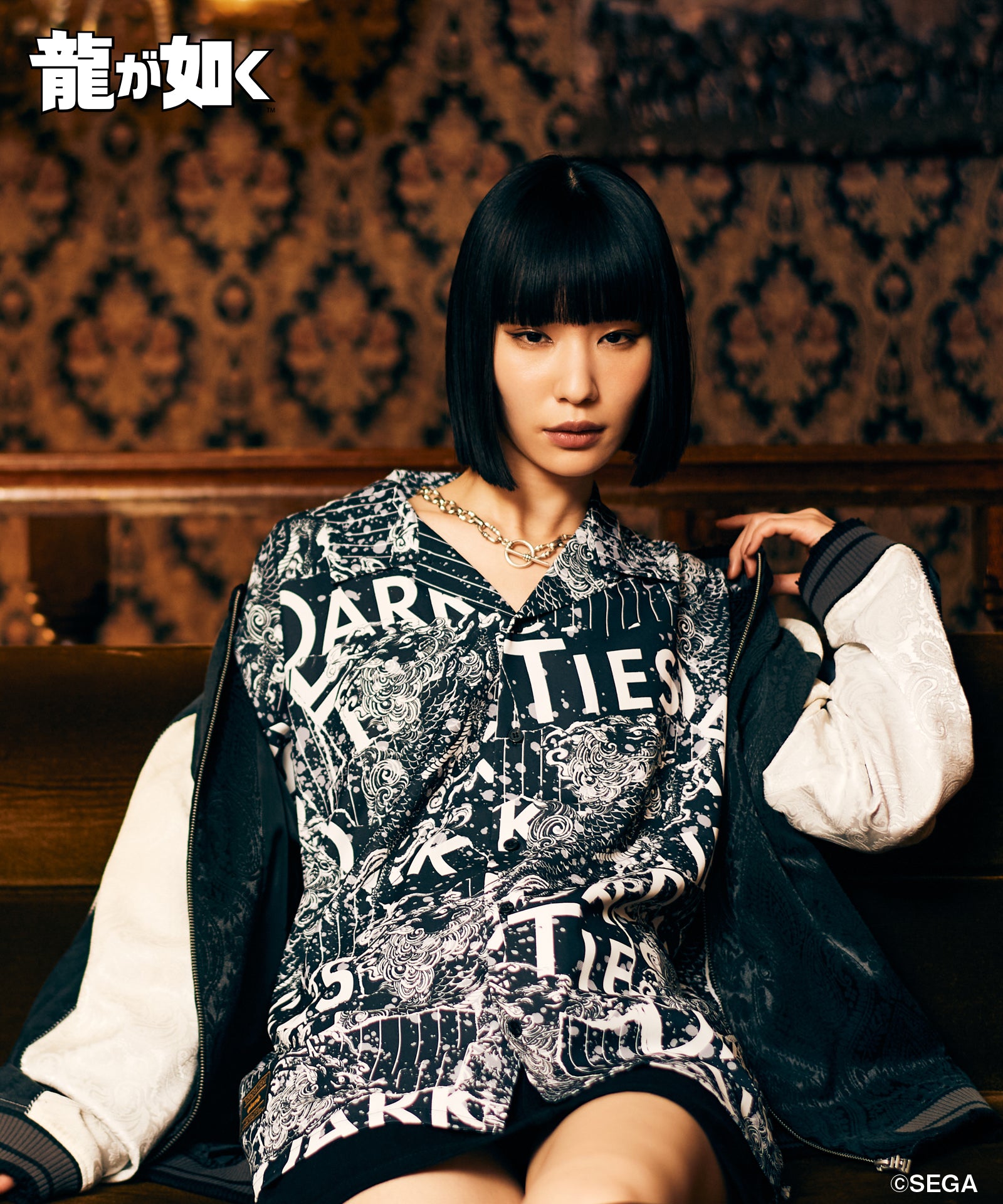 H:170 / C:77 / W:57 / H:81 着用サイズ:L