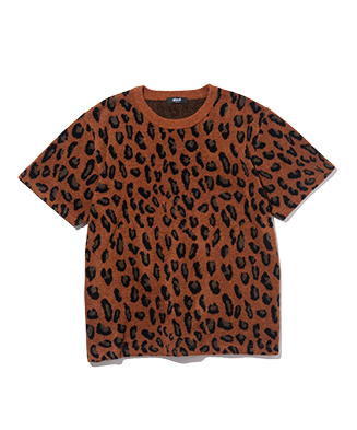 GB0222 / KNT05 : Leopard Short Sleeves Knit