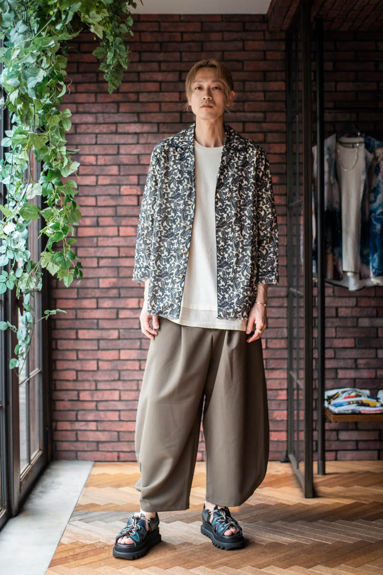 Glamb グラム Cropped wide pants ワイドパンツ BLK