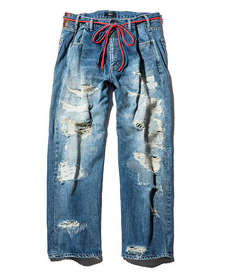 Heavy Damage Wide Denim