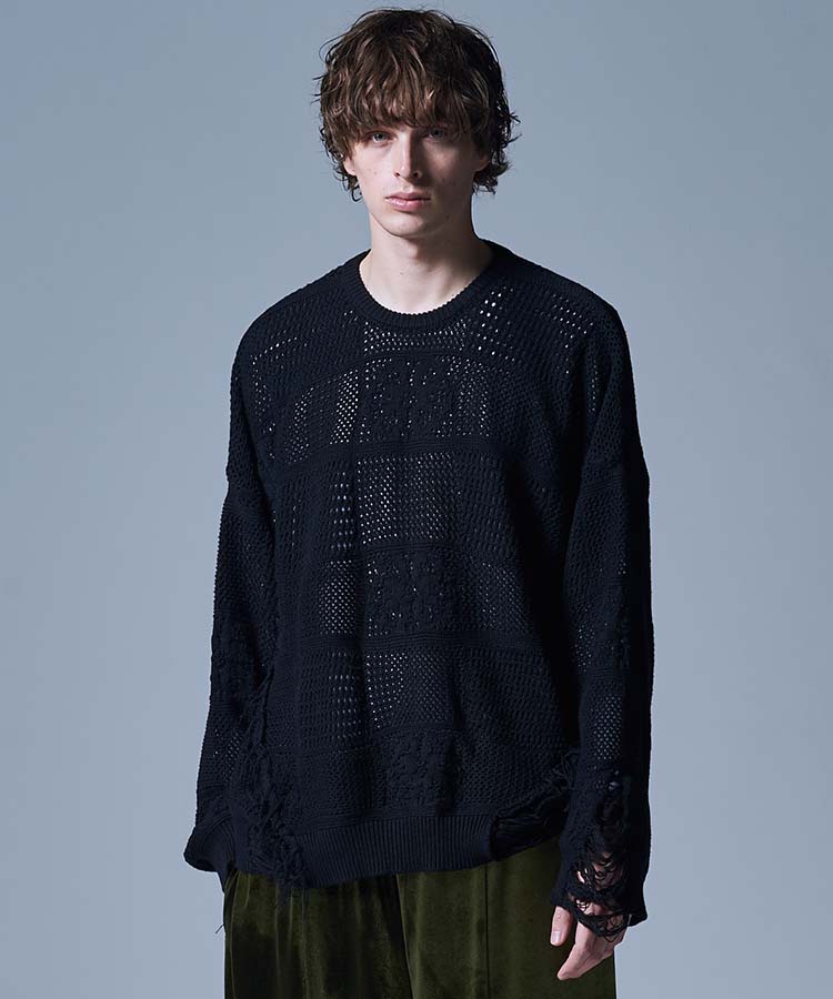 GB0123/KNT08 : Grunge Pullover Knit/グランジプルオーバーニット