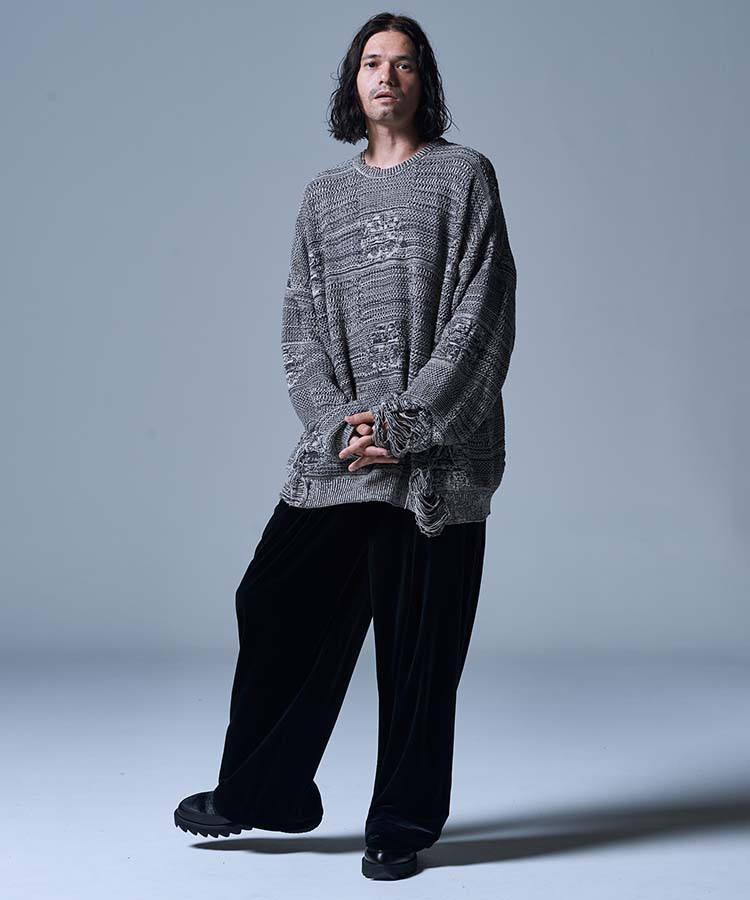 GB0123/KNT08 : Grunge Pullover Knit/グランジプルオーバーニット