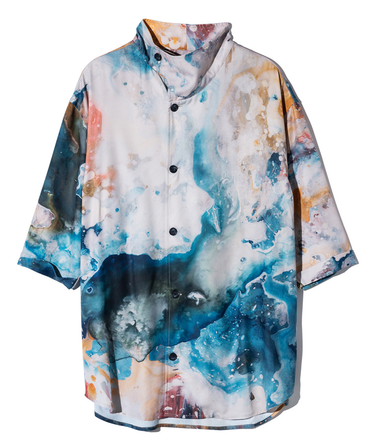 Watercolor Hi Neck Shirts