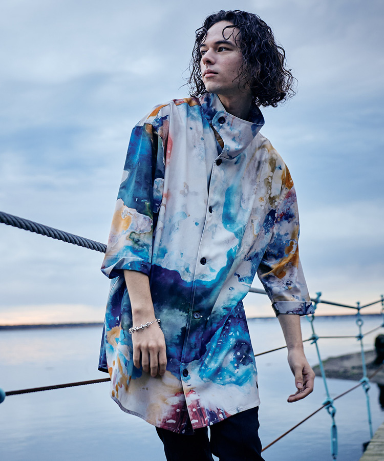 Watercolor Hi Neck Shirts