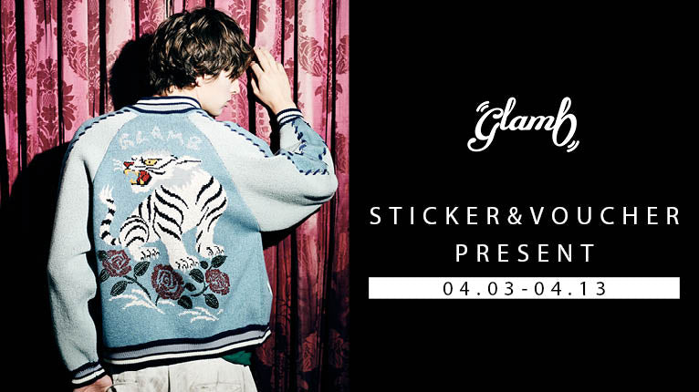 【glamb Online Store】ステッカーとバウチャーをプレゼント