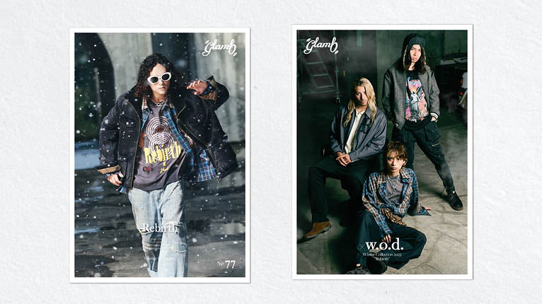 w.o.d.がファッションブランド〈glamb〉最新コレクションのモデルを務めることが決定