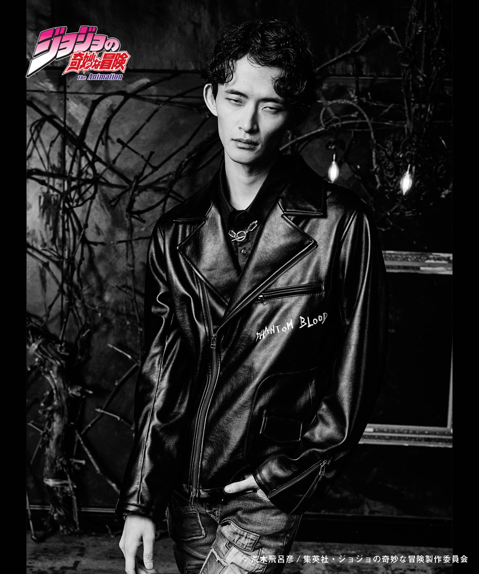 ストーンマスクライダースジャケット　glamb ジョジョ　Mサイズ GB0124/JJ01 : Stone Mask Riders Jacket / ストーンマスク