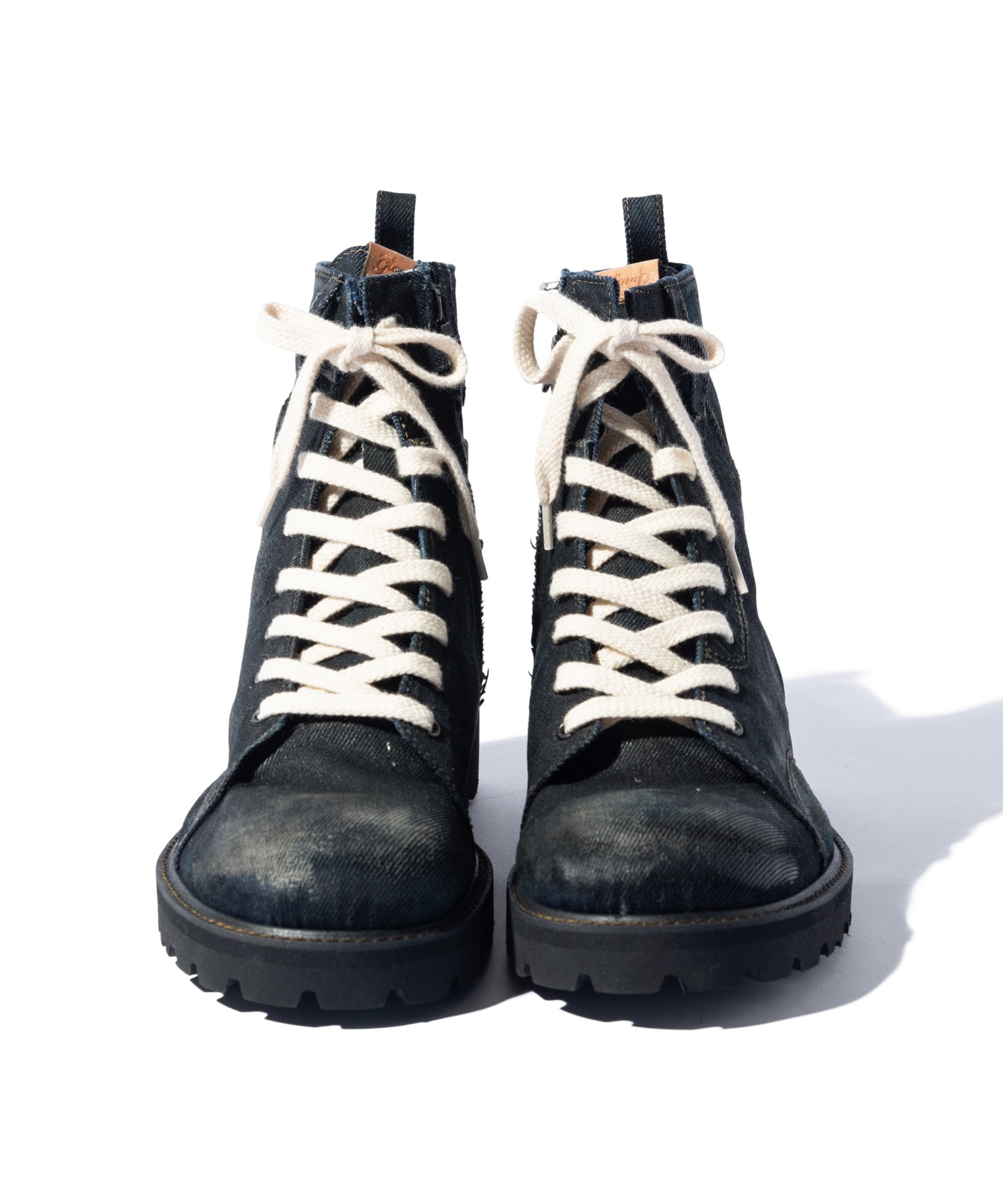 GB0125/AC03 : Oiled Denim Boots / オイルドデニムブーツ – glamb