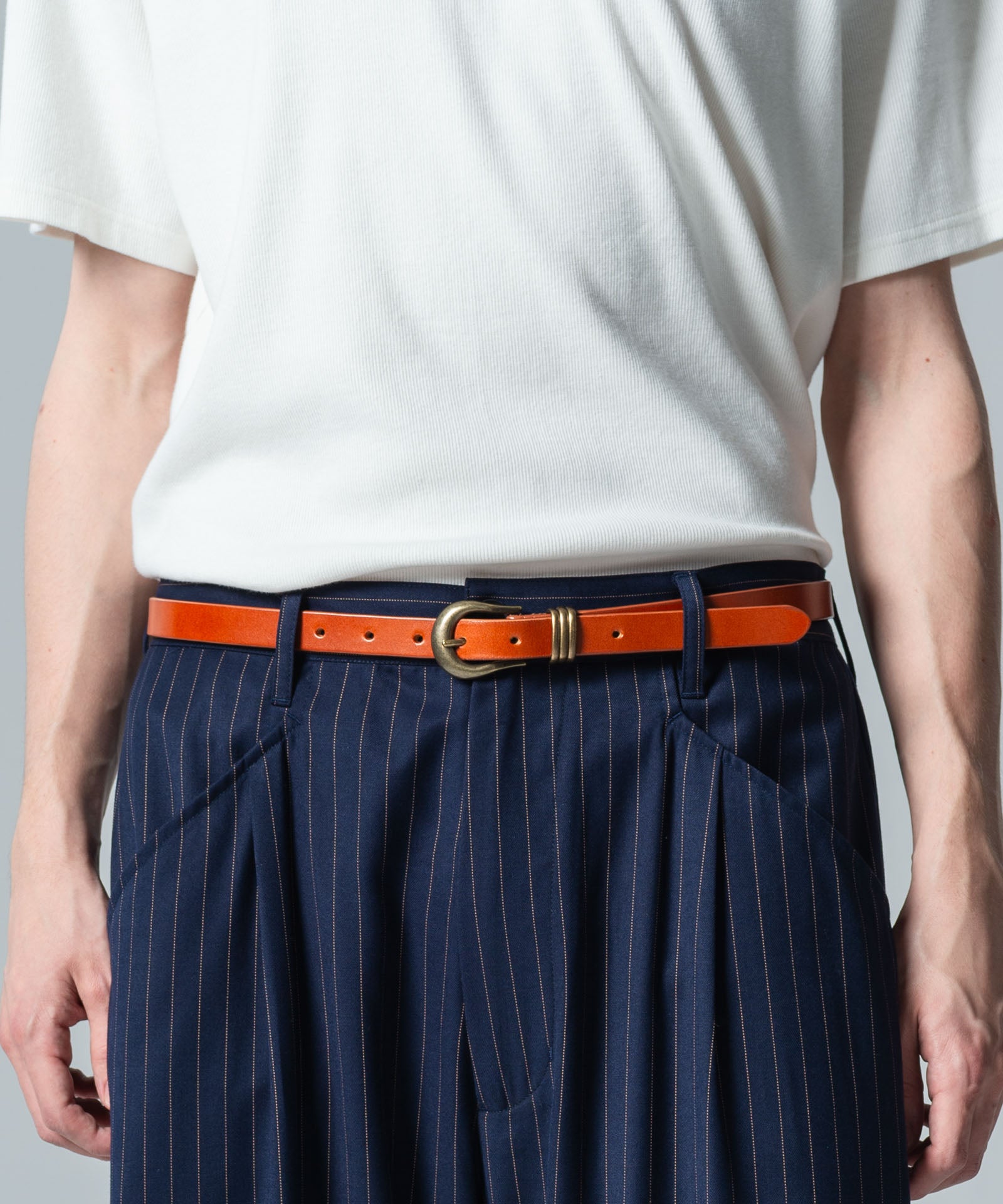 GB0125/AC06 : Round Buckle Belt / ラウンドバックルベルト | glamb