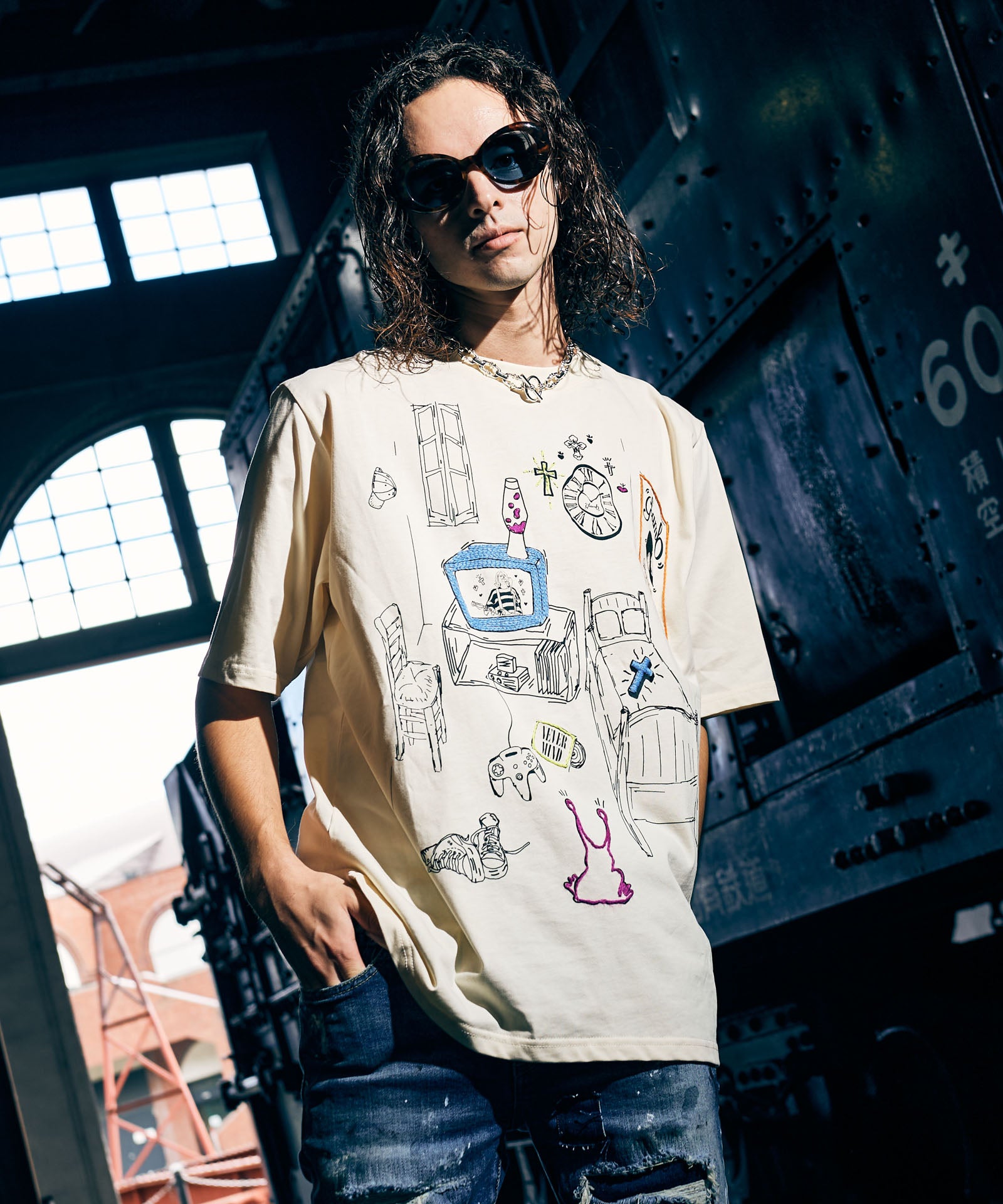 GB0125/CS08 : Grunge Room T-Shirt / グランジルームTシャツ | glamb