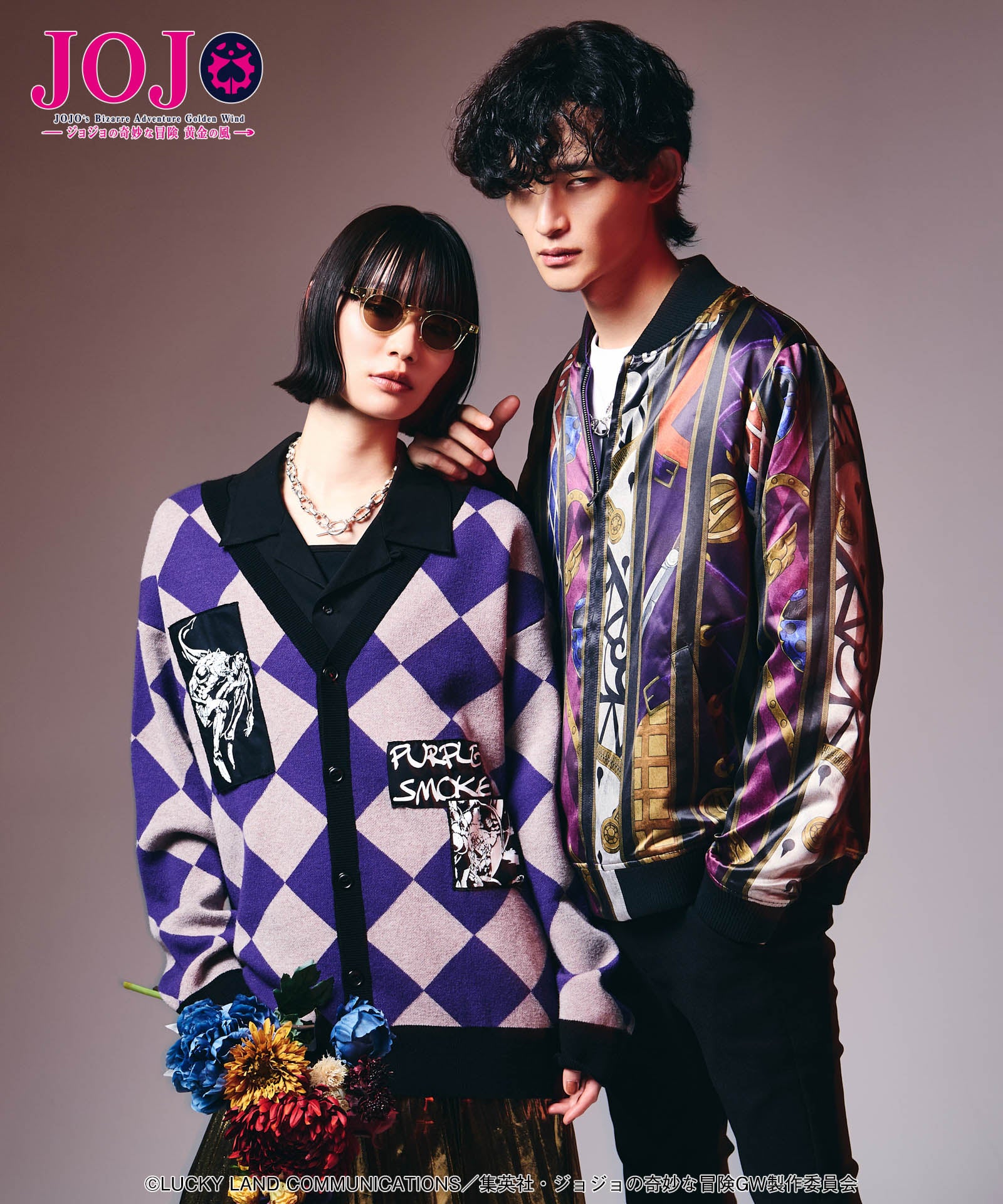 JOJO Golden Wind ブラックローブ M-L&メガネケース黄金の風 JOJO Golden Wind ブラックローブ M-L&メガネケース黄金の風