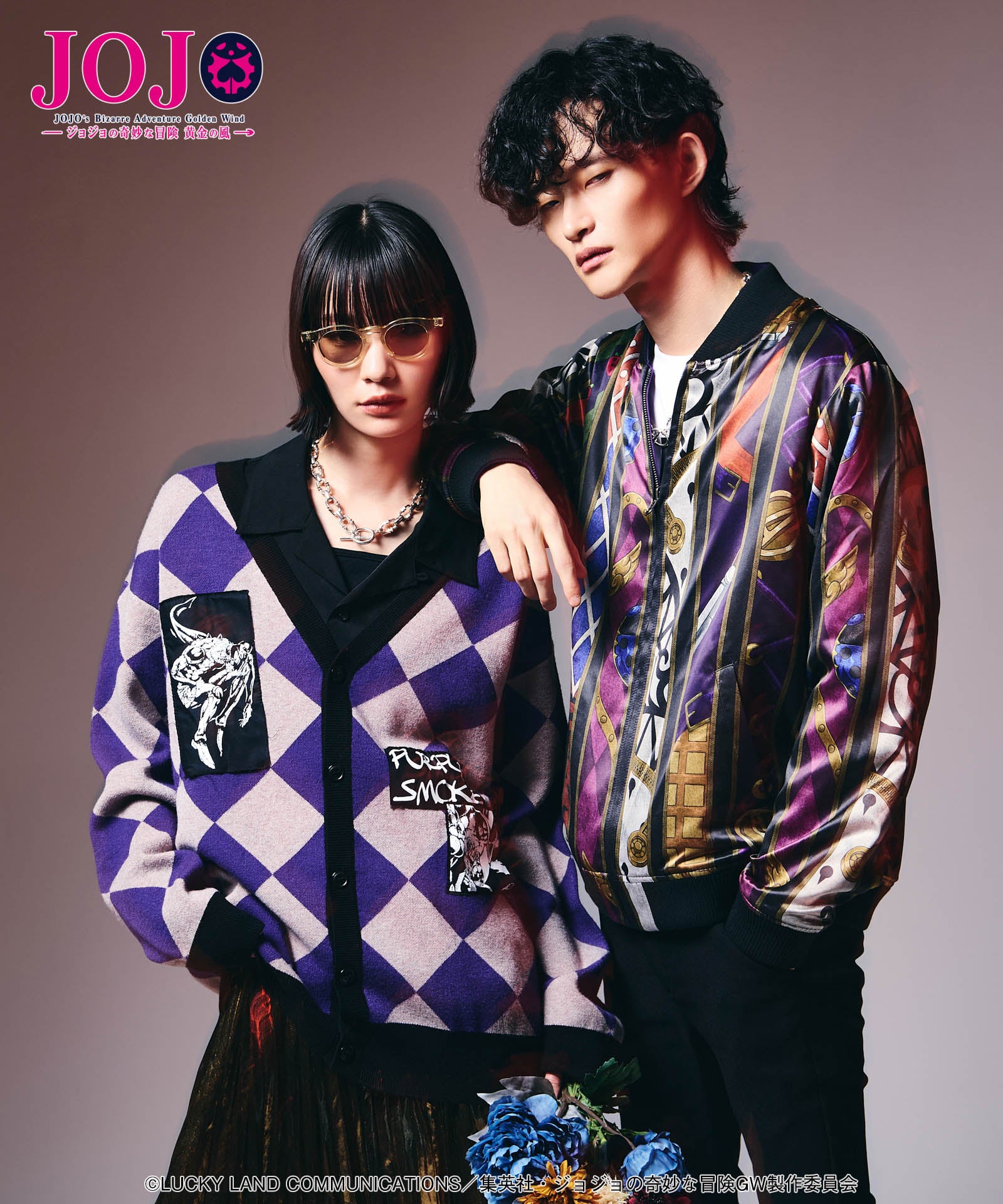 JOJO Golden Wind ブラックローブ M-L&メガネケース黄金の風 メガネ