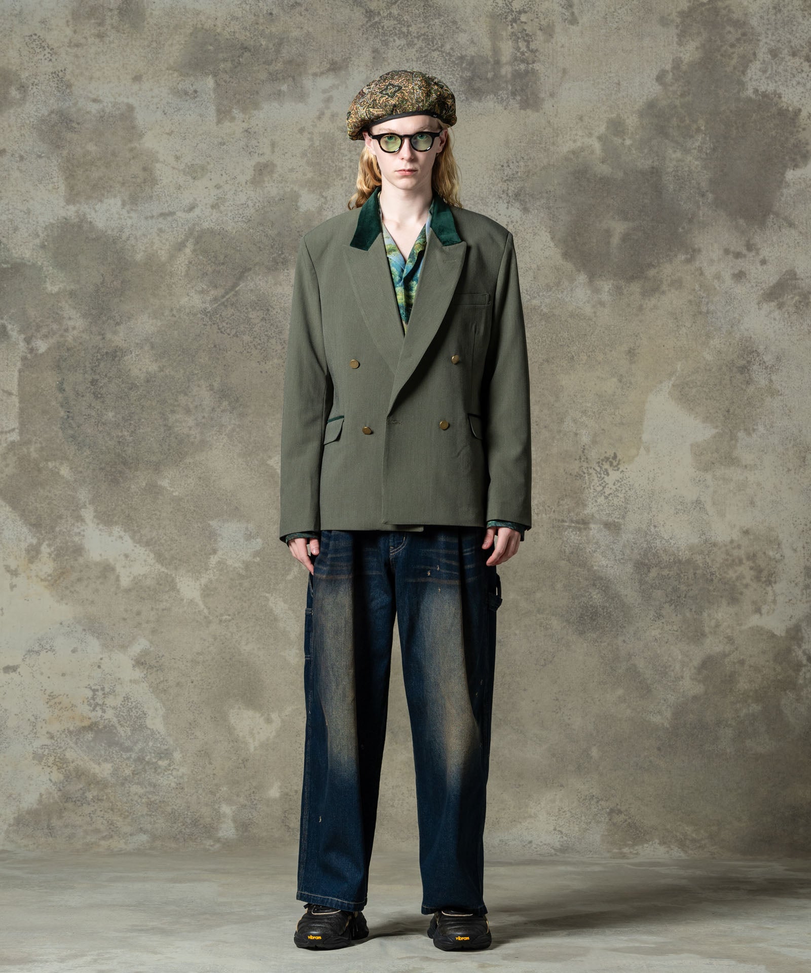 【新品】glamb グラム モンマルトル ダブル テーラージャケット グリーンM GB0125/JKT07 : Montmartre Tailored Jacket / モンマルトルテーラード