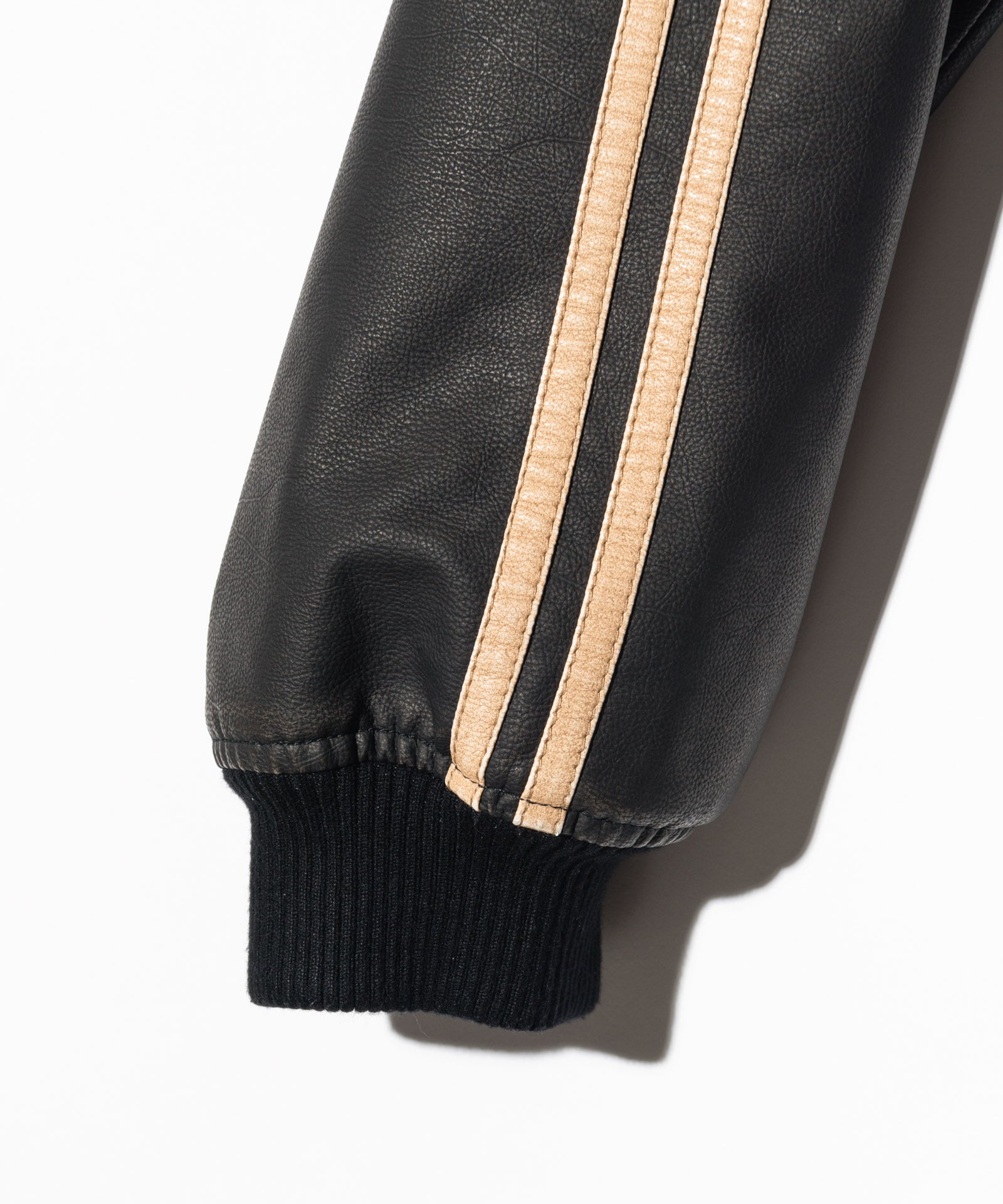 GB0125/JKT09 : Synth Leather Hooded Track Jacket / シンセレザー