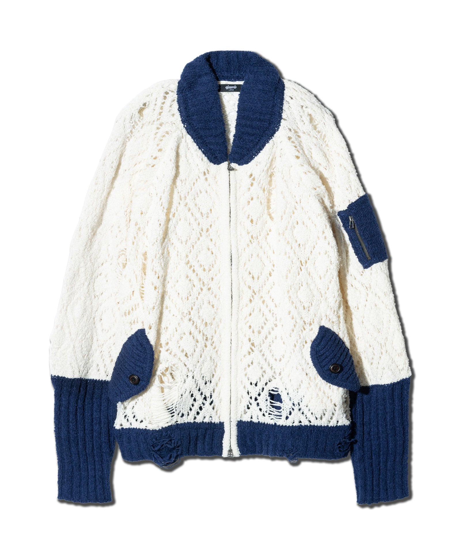 GB0125/JKT10 : Openwork Knit MA-1 / オープンワークニットMA-1