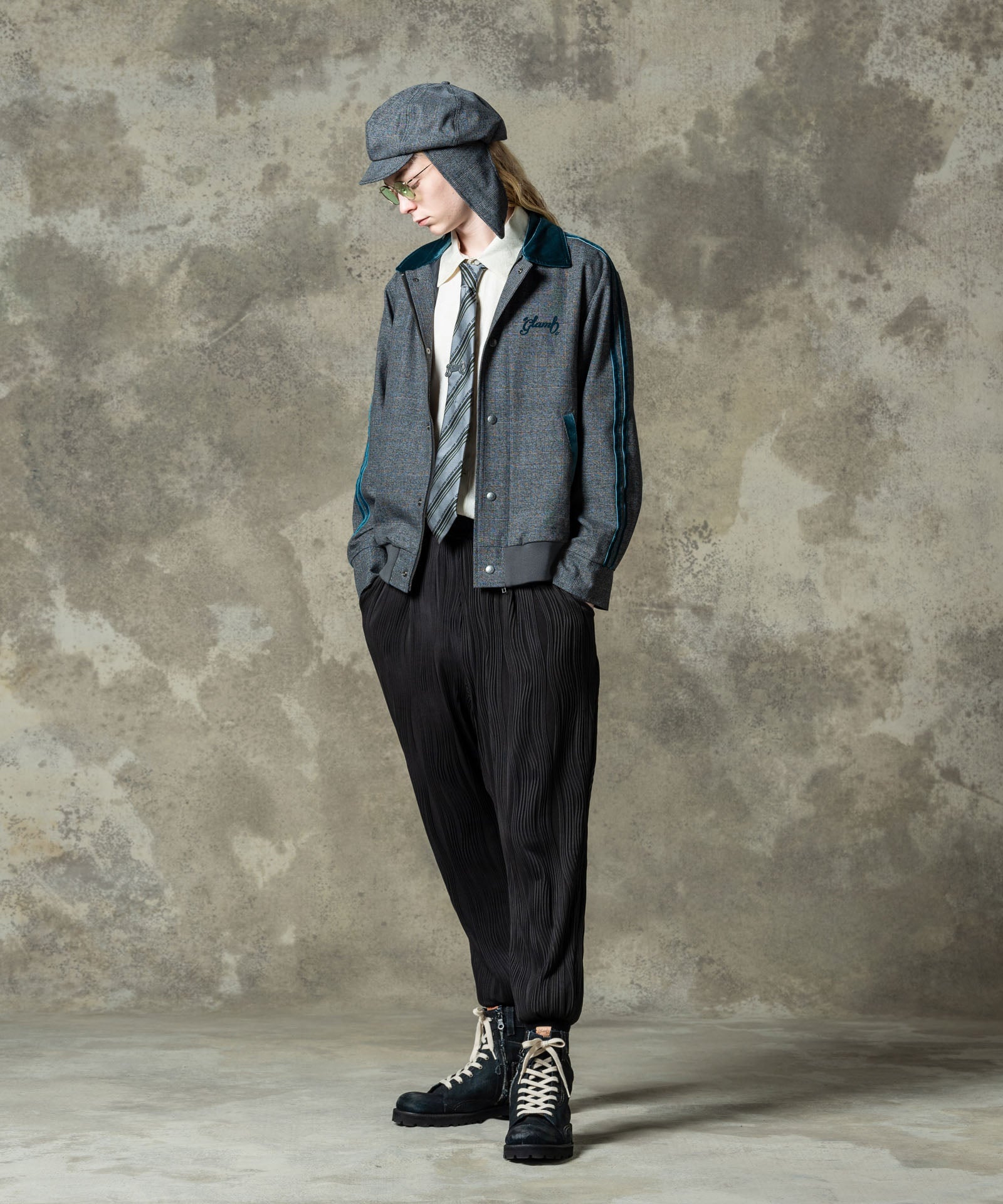 blanveat♡グレンチェックブルゾン GB0125/JKT12 : Glen Check Line Blouson / グレンチェックライン