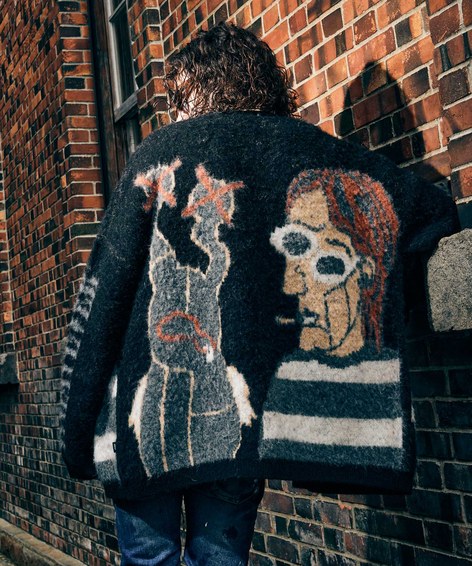 GB0125/KNT02 : Weeping Man Cardigan / ウィーピングマン