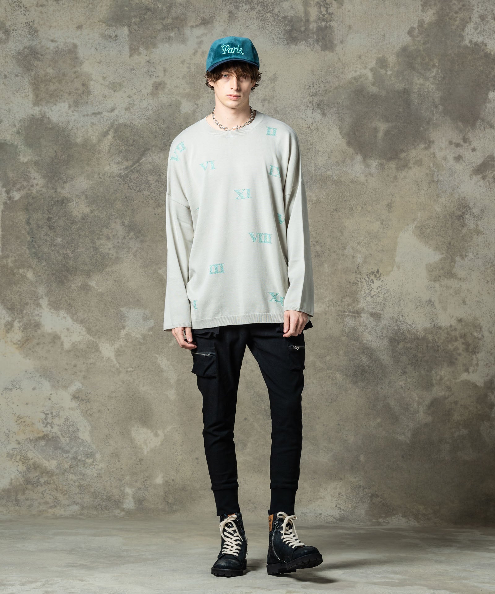 GB0125/KNT03 : Numbers Pullover Knit / ナンバーズプルオーバー