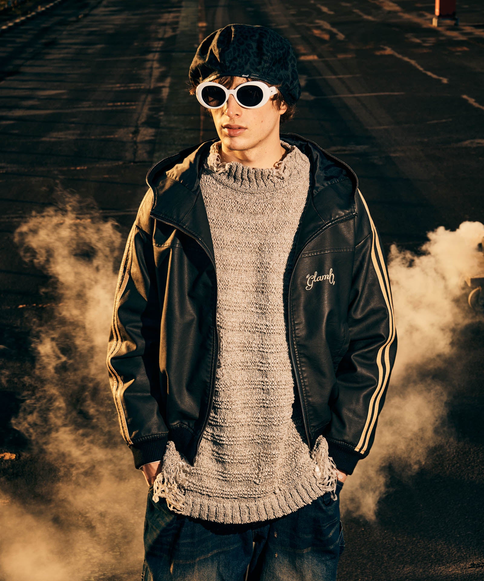 GB0125/KNT06 : Crush Mock Neck Knit / クラッシュモックネック