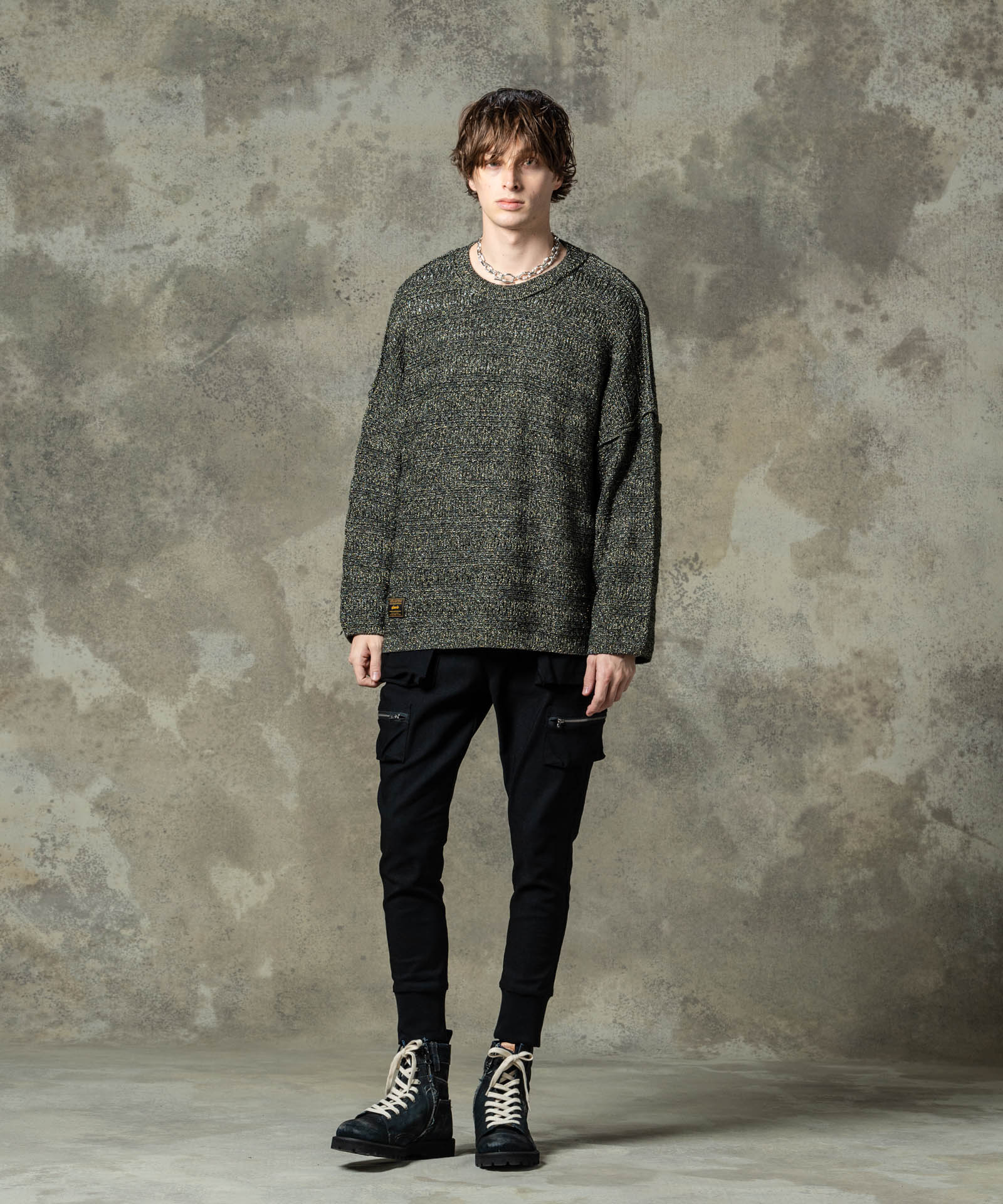 GB0125/KNT07 : Glitter Openwork Knit / グリッターオープンワーク