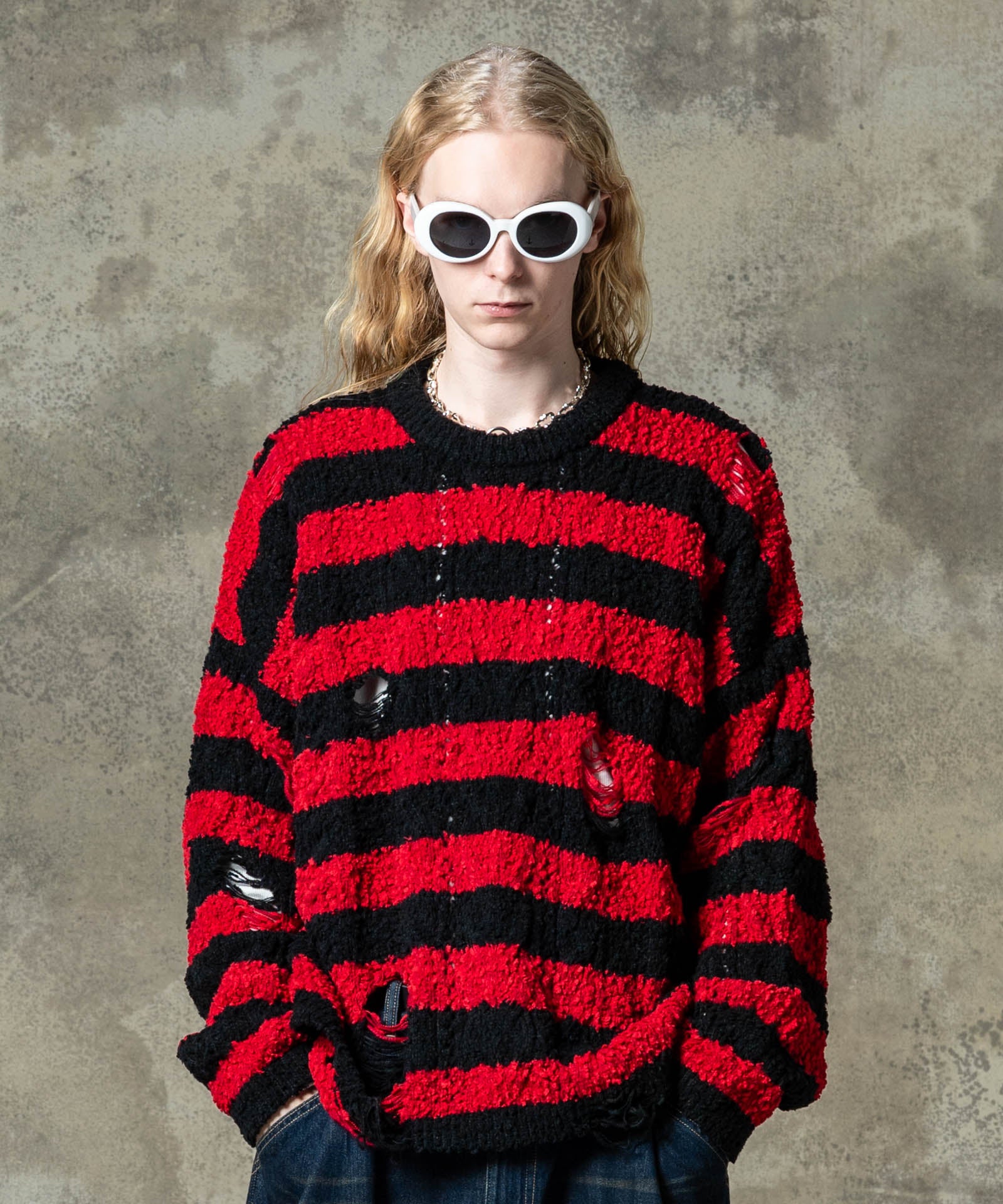 litmus mulch  border knit ニット GB0126/KNT08 : Mid Century Border Knit / ミッドセンチュリー