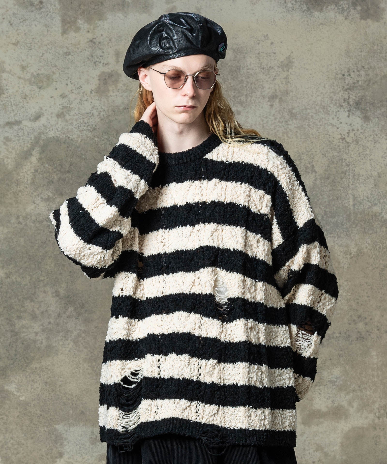 00s agnes.b border knit 肩ボタン ニット ボーダー 00s agnes.b border knit 肩ボタン ニット ボーダー