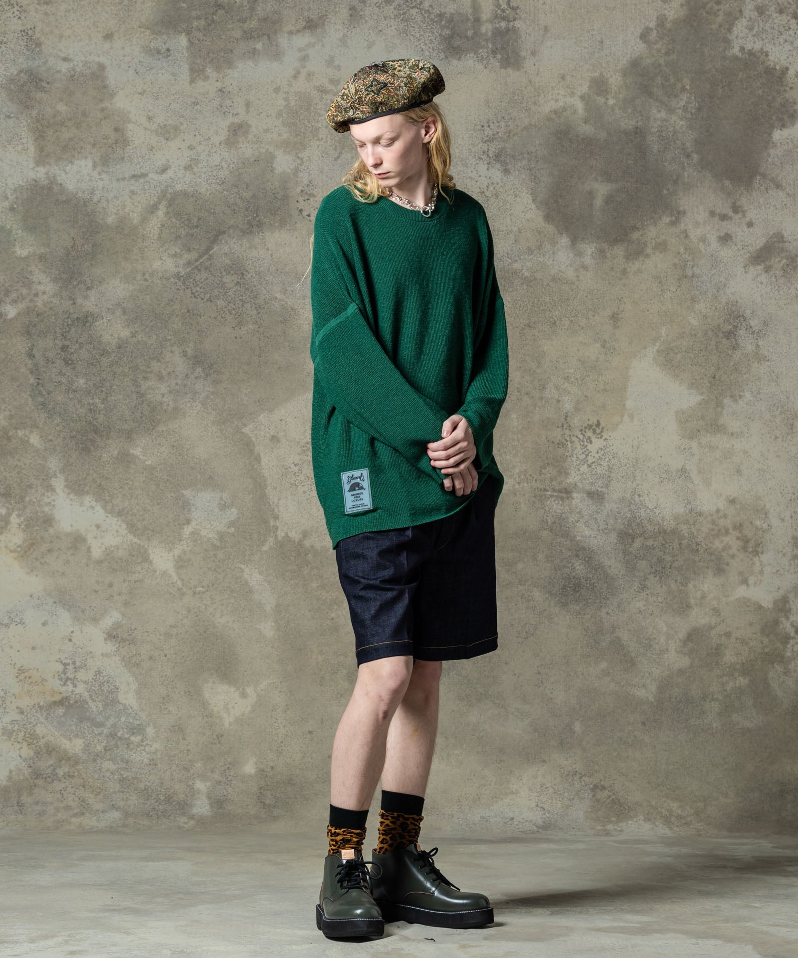 GB0125/KNT12 : Rubber Tag Knit / ラバータグニット | glamb Online