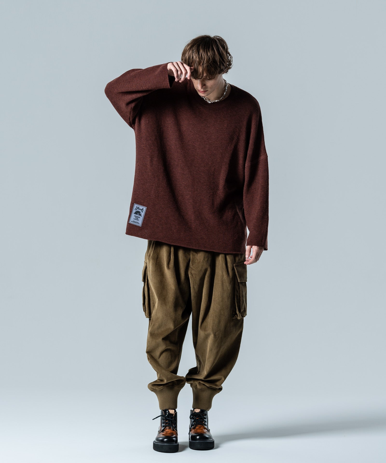 GB0125/KNT12 : Rubber Tag Knit / ラバータグニット – glamb Online Store