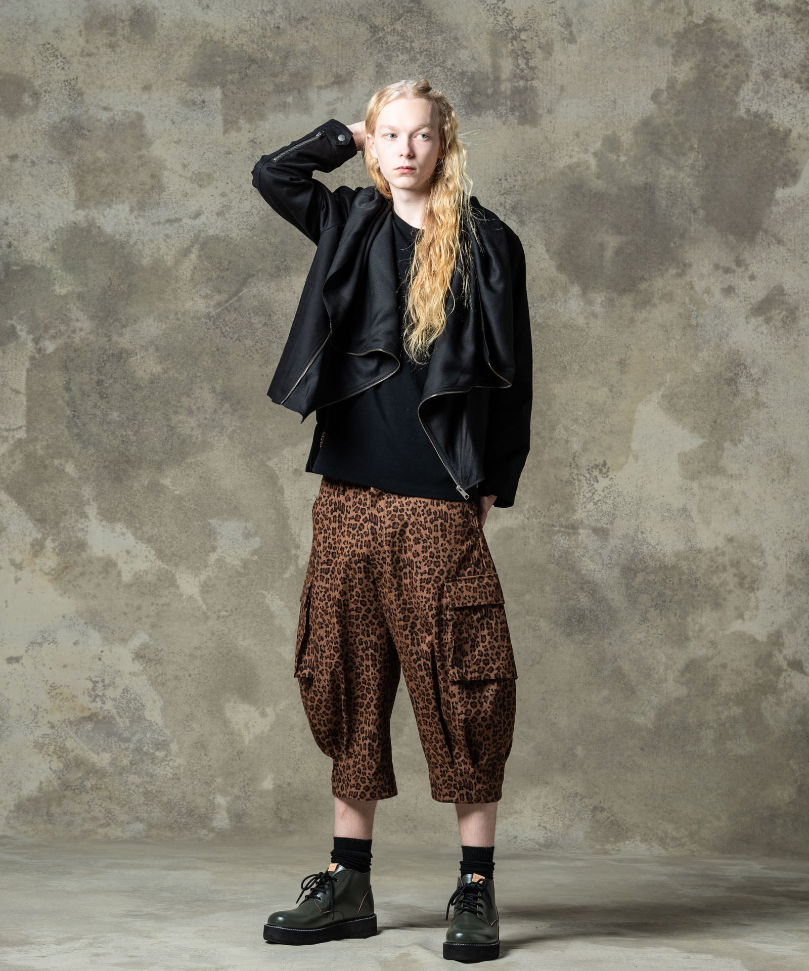 GB0125/P04 : Cropped Sarrouel Cargo Pants / クロップドサルエル