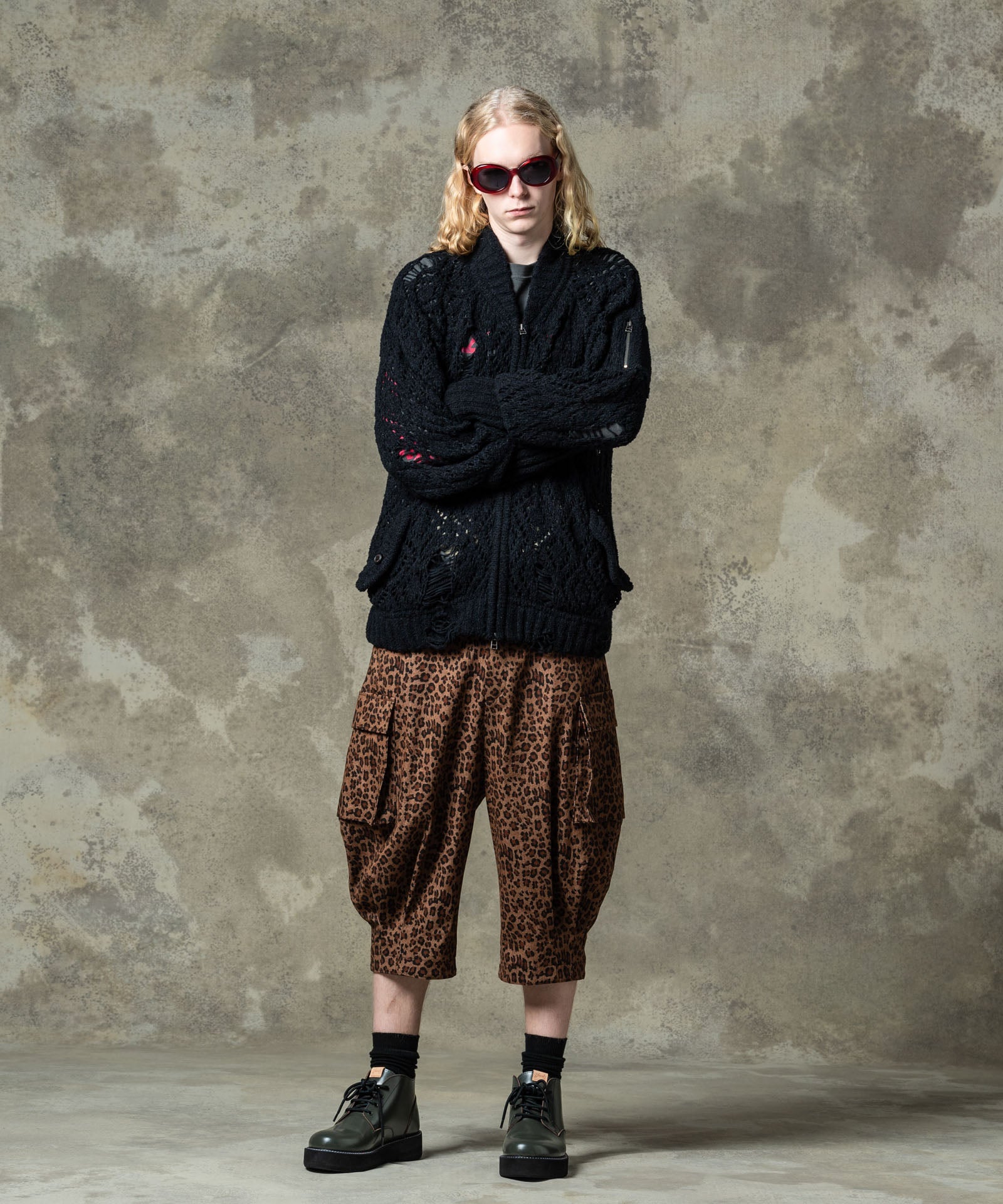 GB0125/P04 : Cropped Sarrouel Cargo Pants / クロップドサルエル
