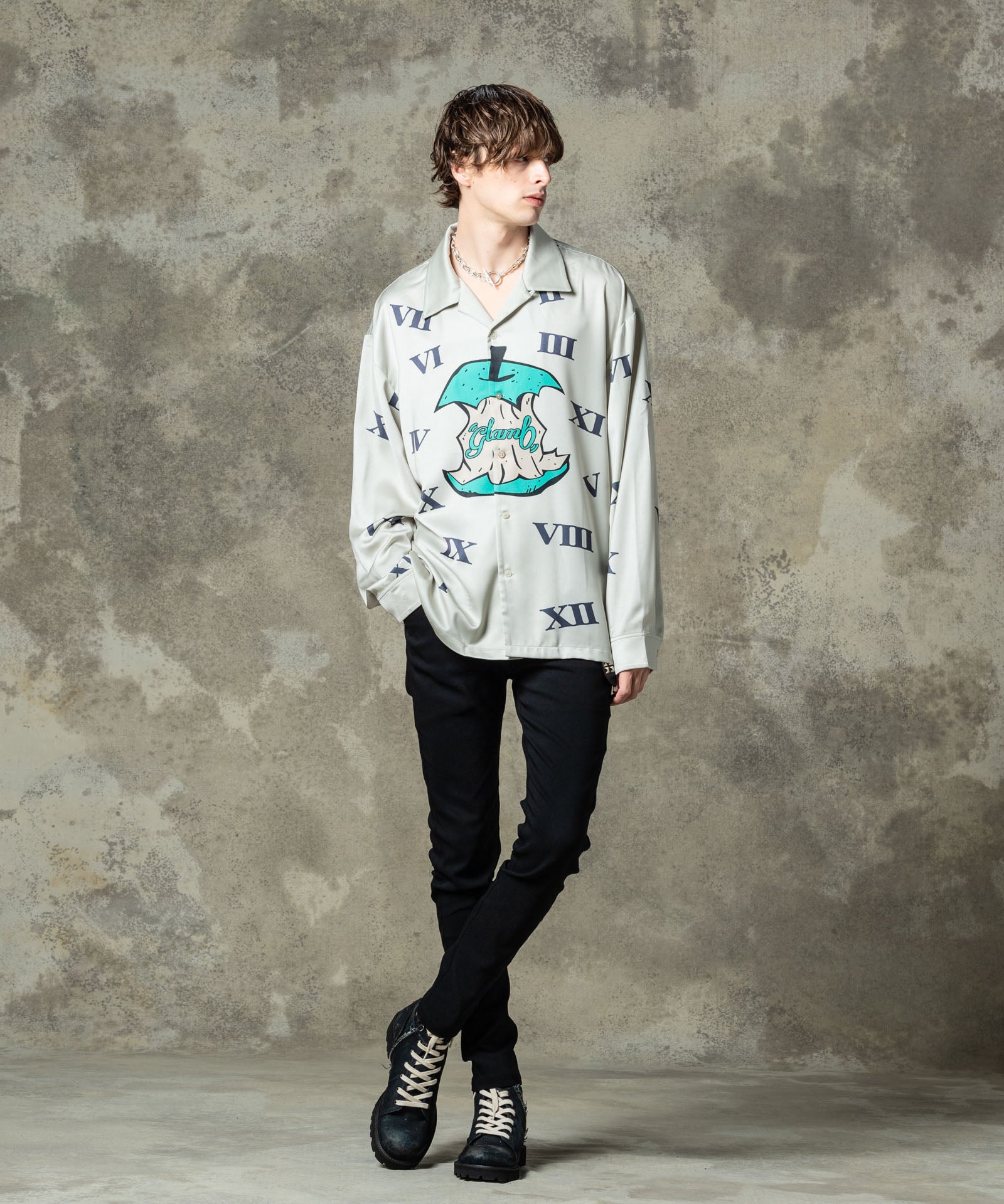 GB0125/SH04 : Eaten Apple Shirt / イートゥンアップルシャツ | glamb
