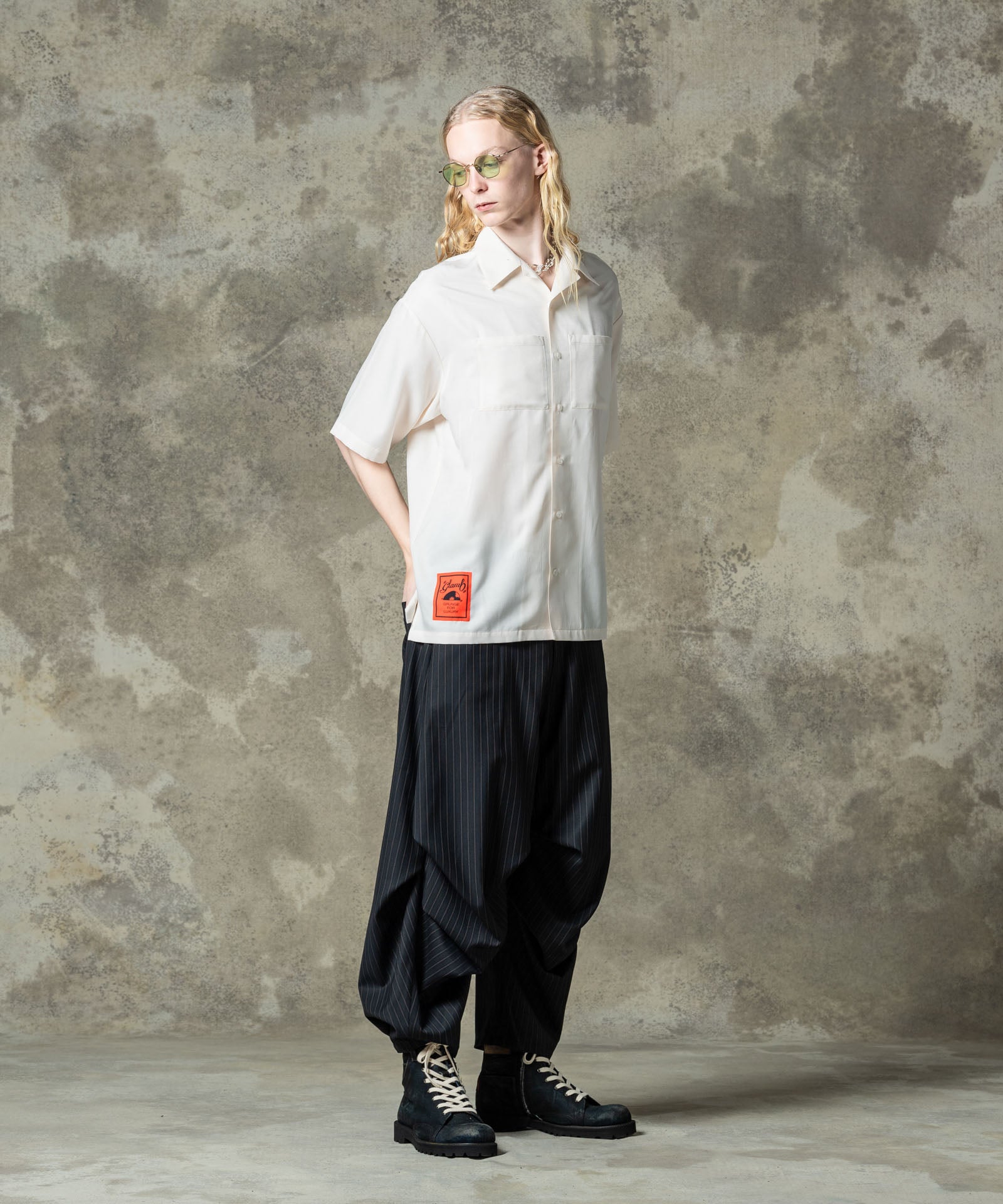 GB0125/SH08 : Orange Tag Rayon Shirt / オレンジタグレーヨンシャツ