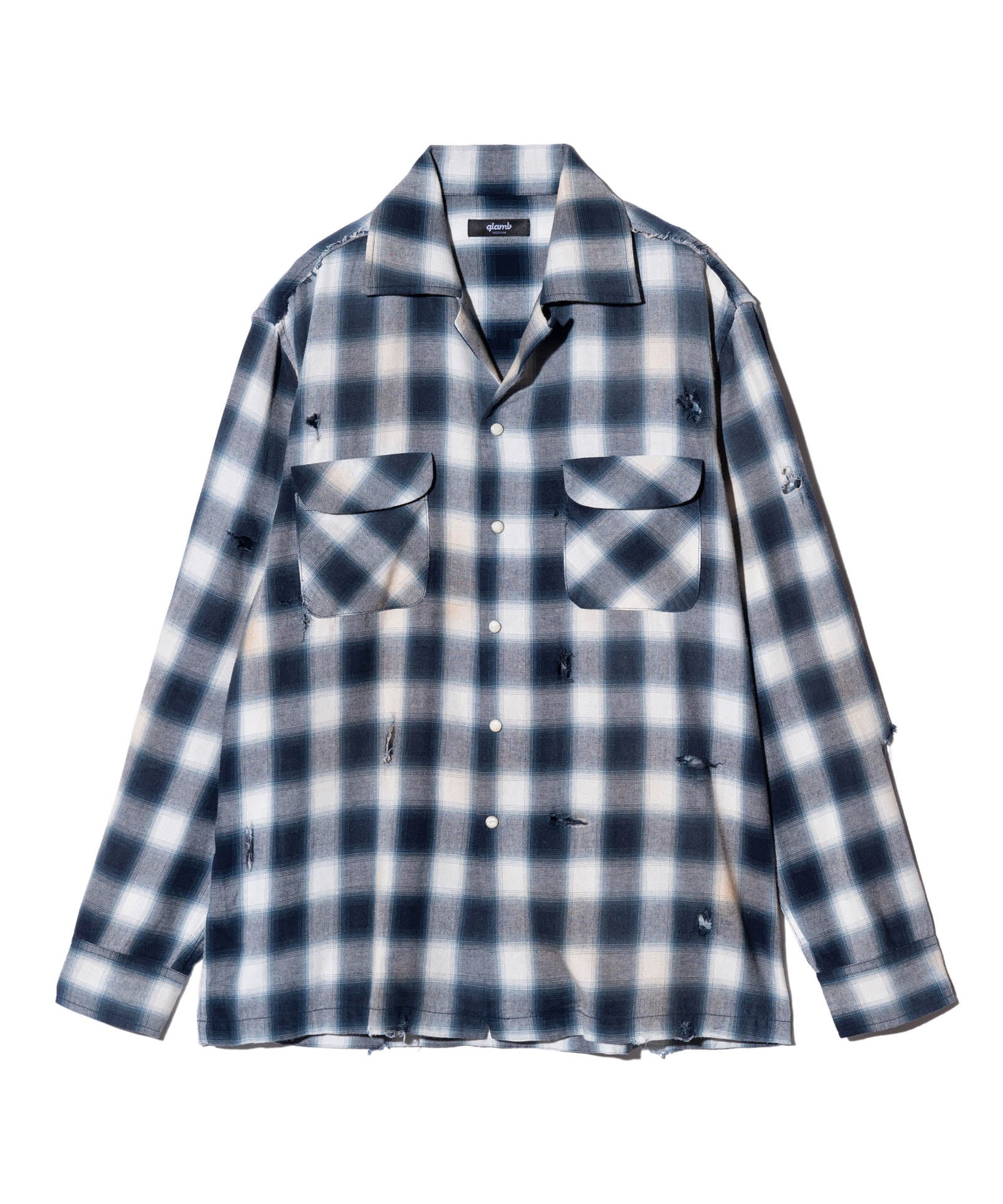 GB0125/SH09 : Damage Check Shirt / ダメージチェックシャツ