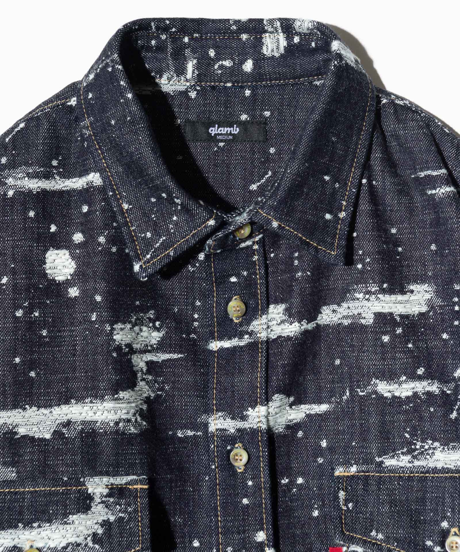 GB0125/SH11 : Splash Jacquard Denim Shirt / スプラッシュジャガード