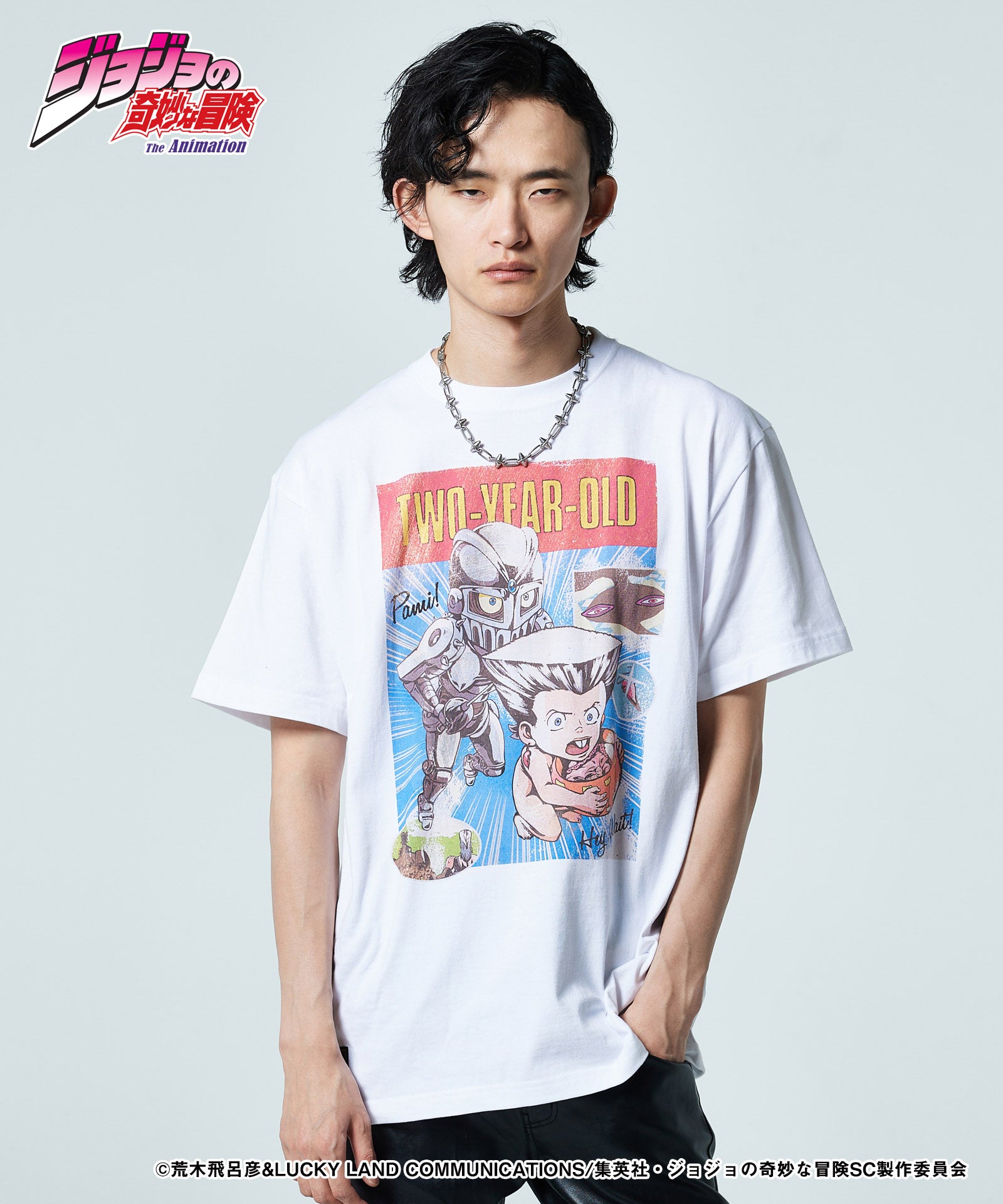 ジョジョの奇妙な冒険　Tシャツ　花京院　ポルナレフ　新品未使用　180 GB0224/JJ07 : De-aged Polnareff T-shirts / ディエイジドポルナレフT
