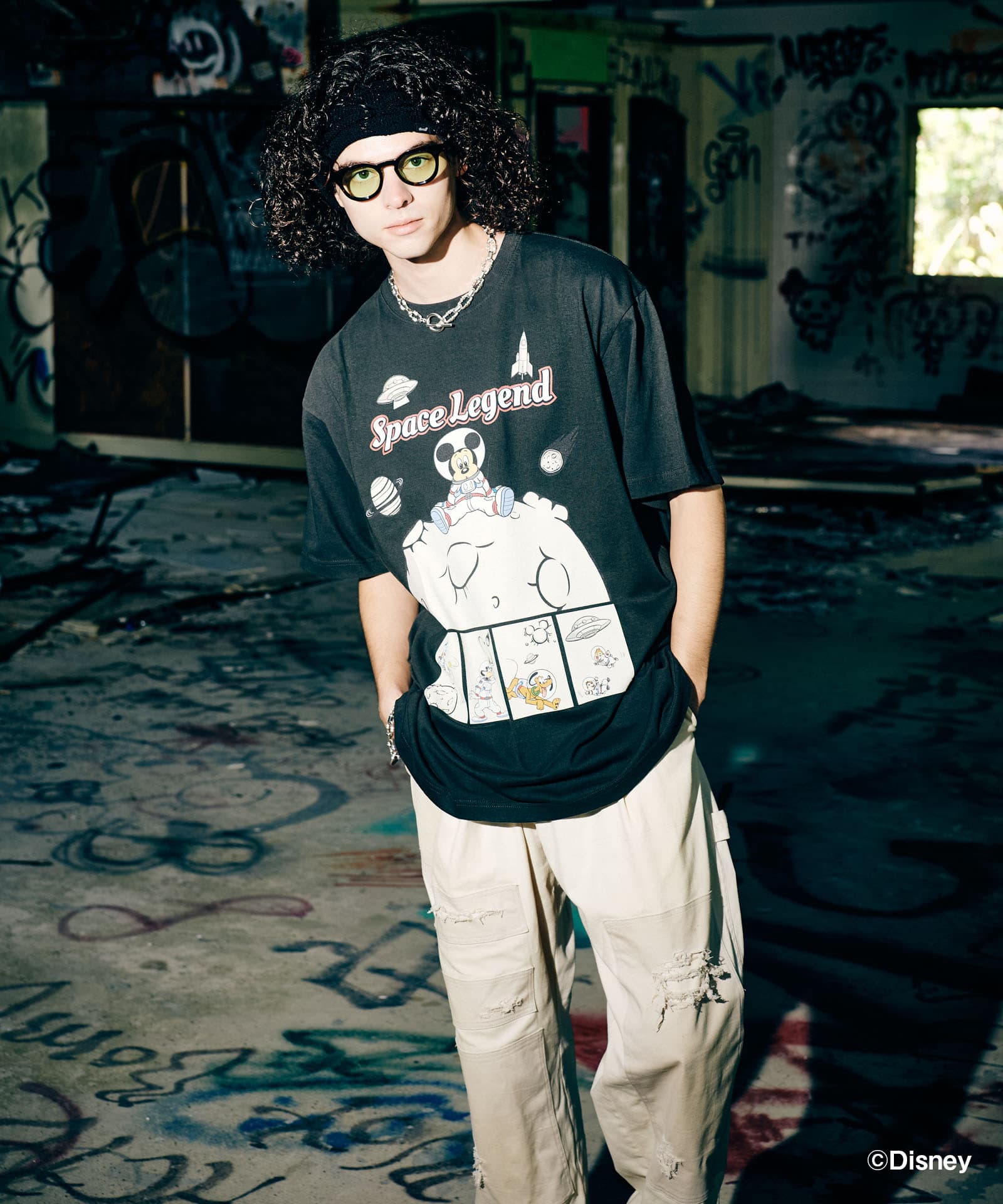 GB0225/CS03 : Space [Mickey Mouse] T-Shirt / スペース[ミッキー
