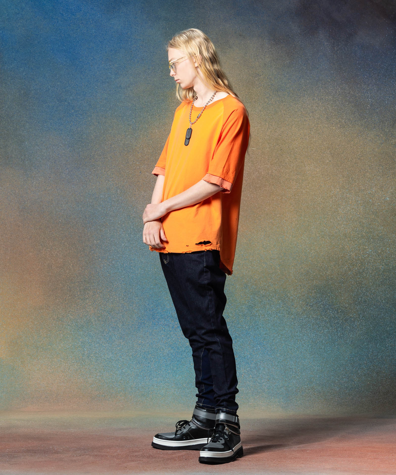GB0225/CS12 : Damaged Raglan T-Shirt / ダメージラグランTシャツ