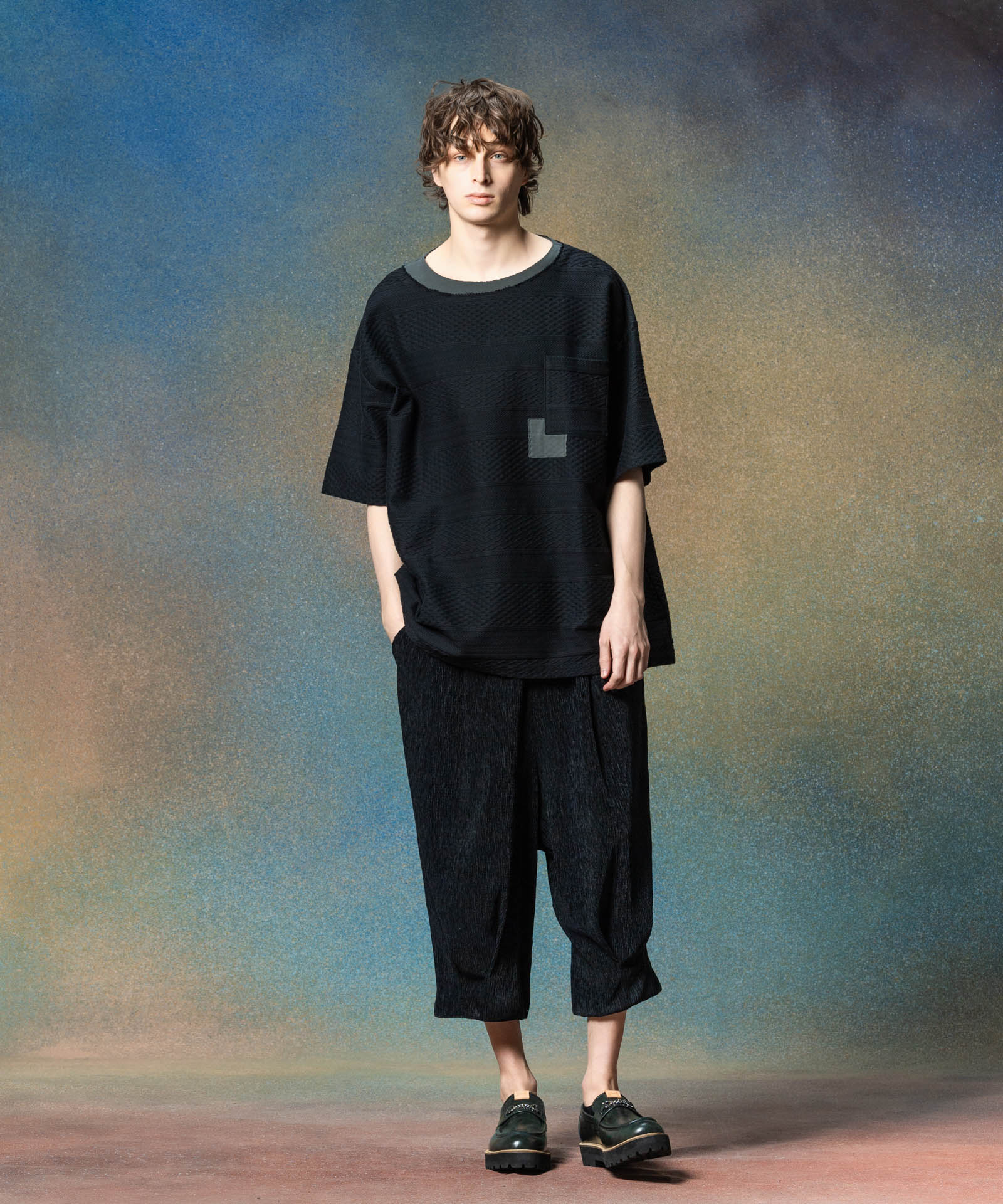 ert kingdomボートネックニット11747391スタッフ着用　ポーカーズ GB0225/CS13 : Boat Neck Layered T-Shirt / ボートネックレイヤードT