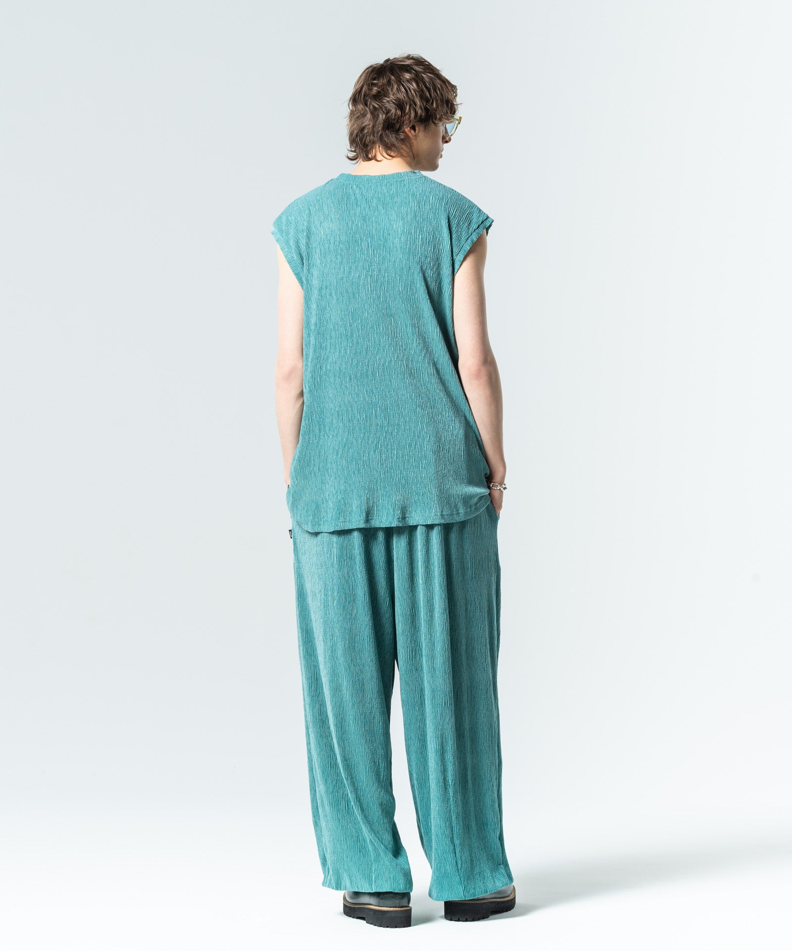 GB0225/CS18 : Glamour Crepe Sleeveless T-Shirt / グラマークレープ