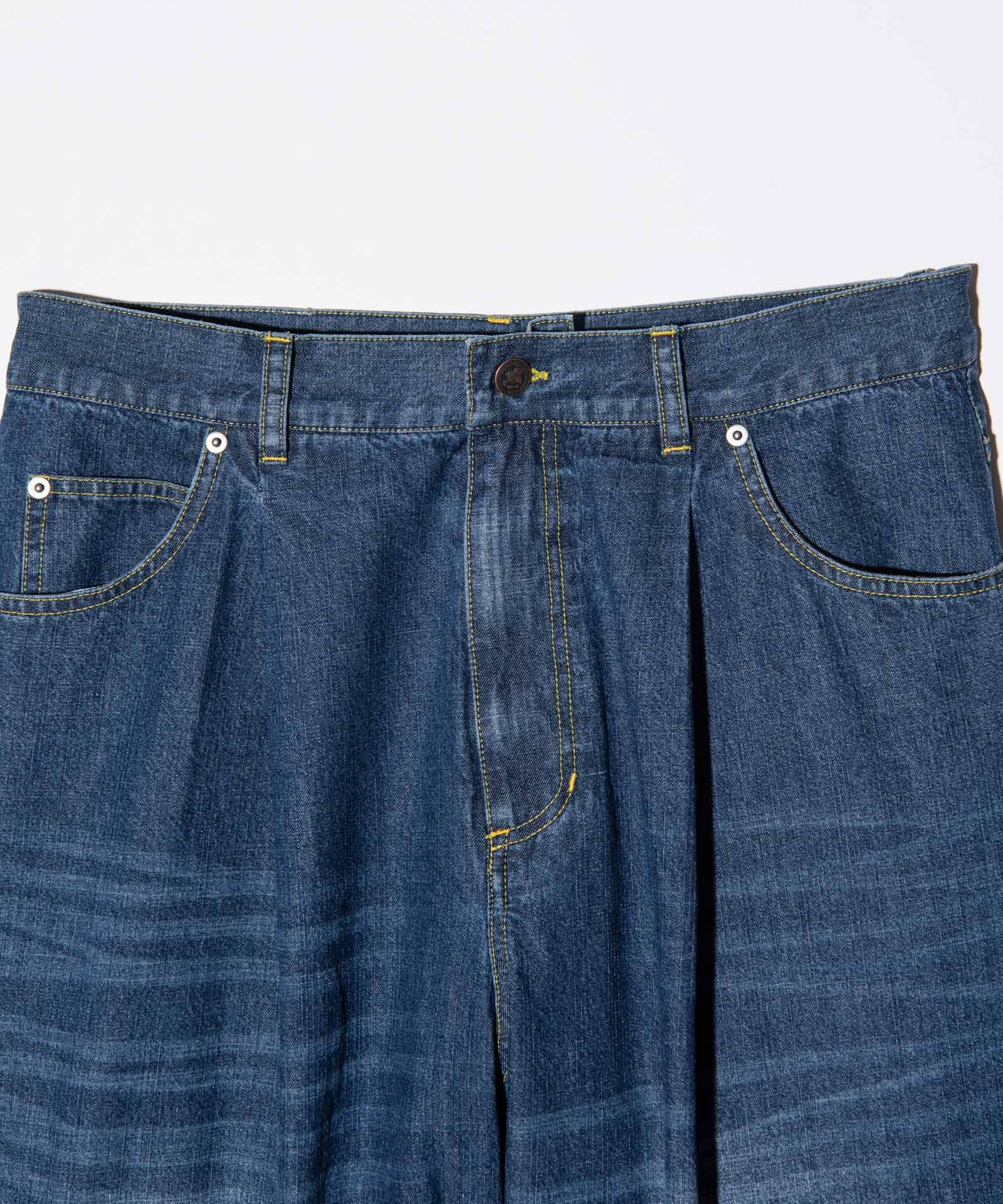 【glamb】レオンリブデニム☆Leon rib denim☆濃紺 glamb（グラム）の「Unplugged rib denim / アンプラグドリブ