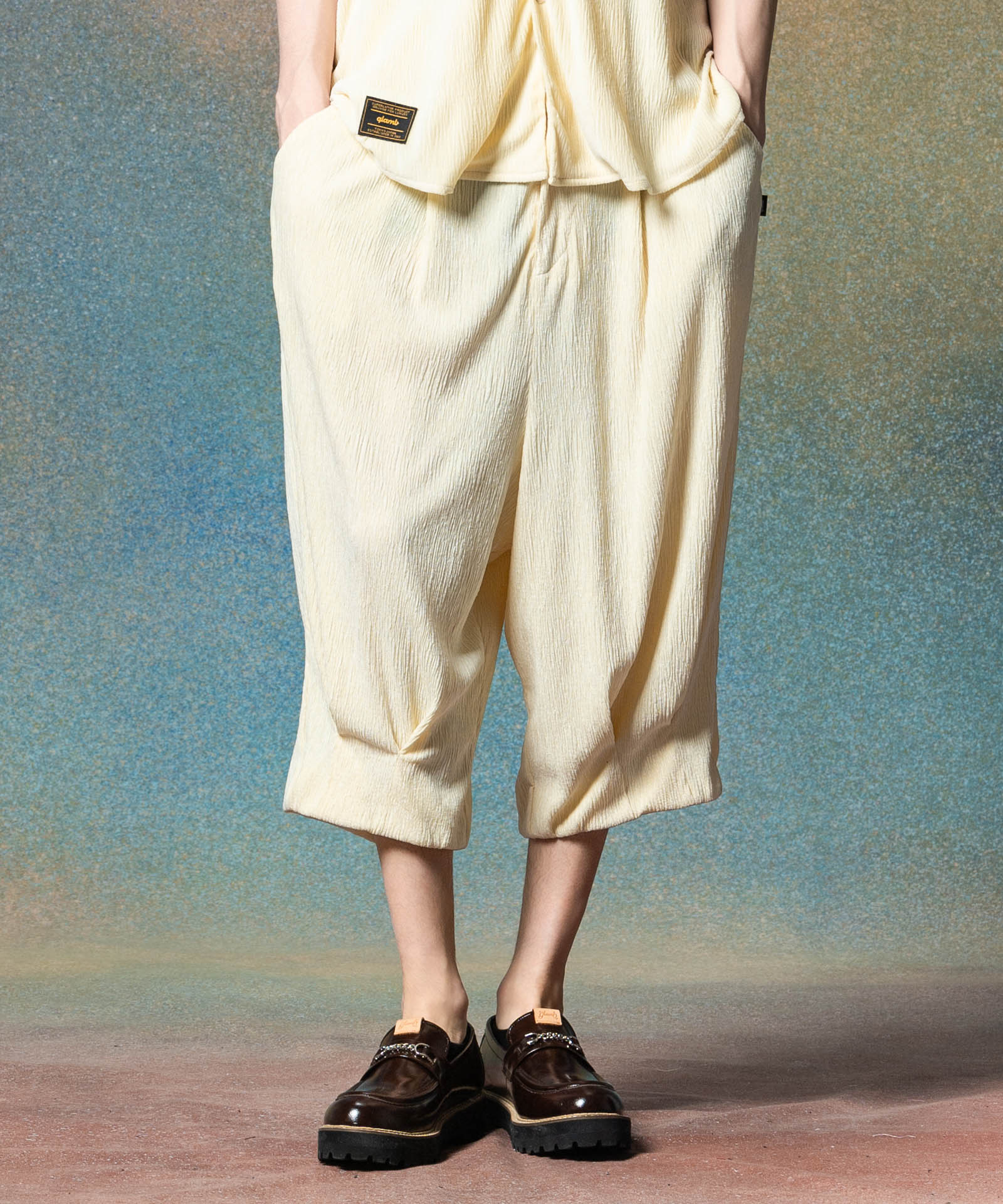 GB0225/P11 : Glamour Crepe Cropped Pants / グラマークレープ