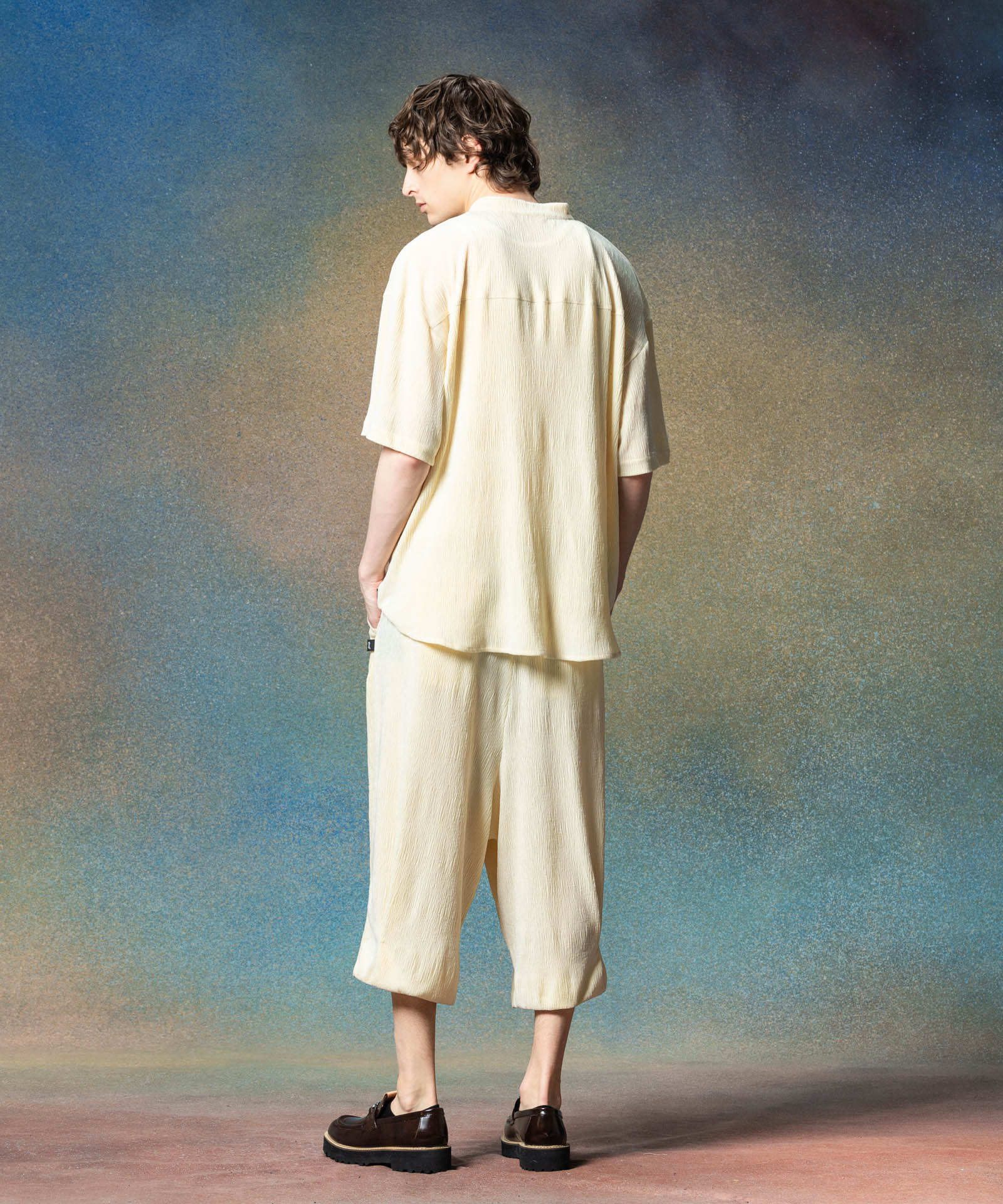 GB0225/P11 : Glamour Crepe Cropped Pants / グラマークレープ