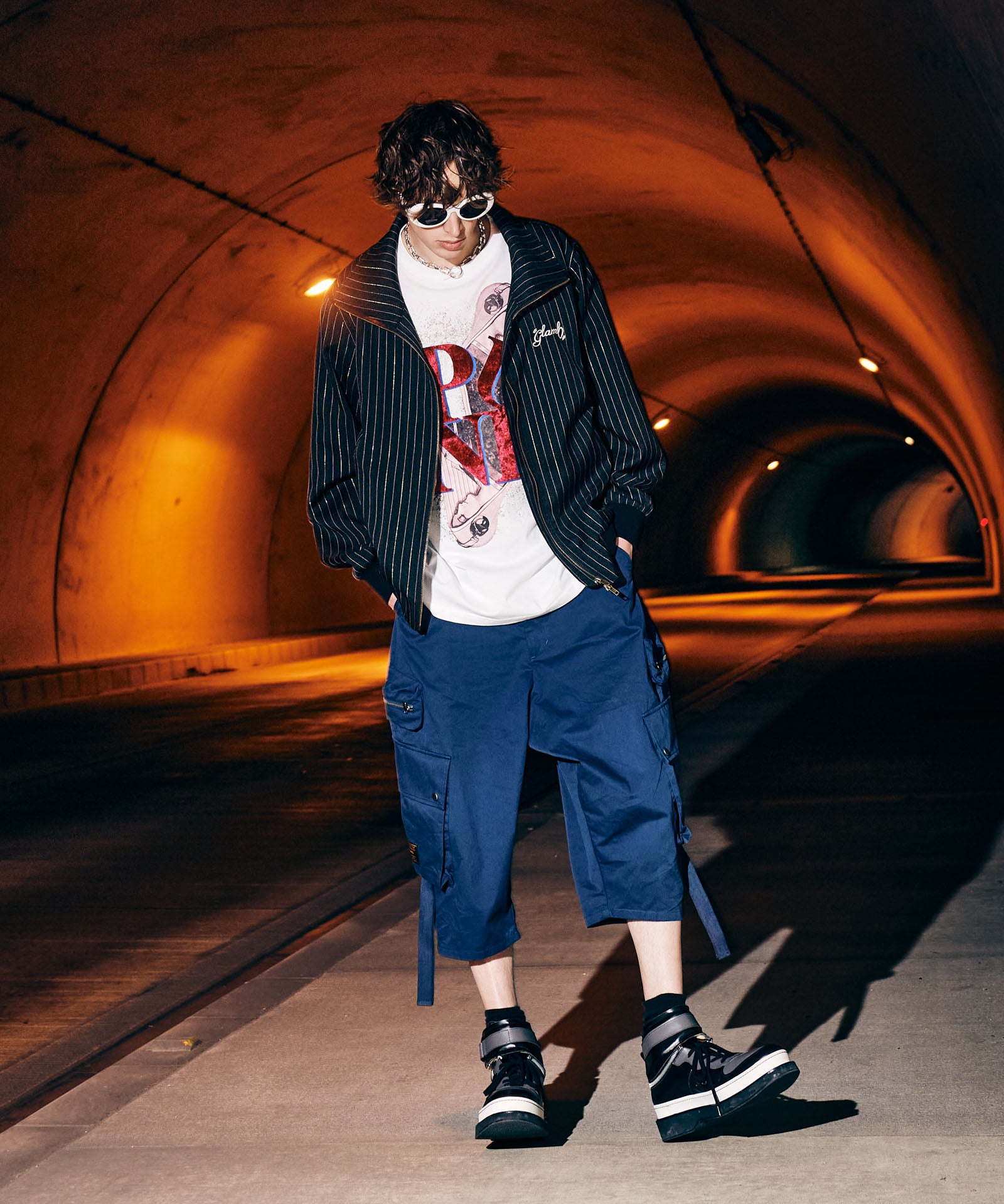 GB0225/P13 : Deformed Cropped Sarrouel Pants / デフォーム