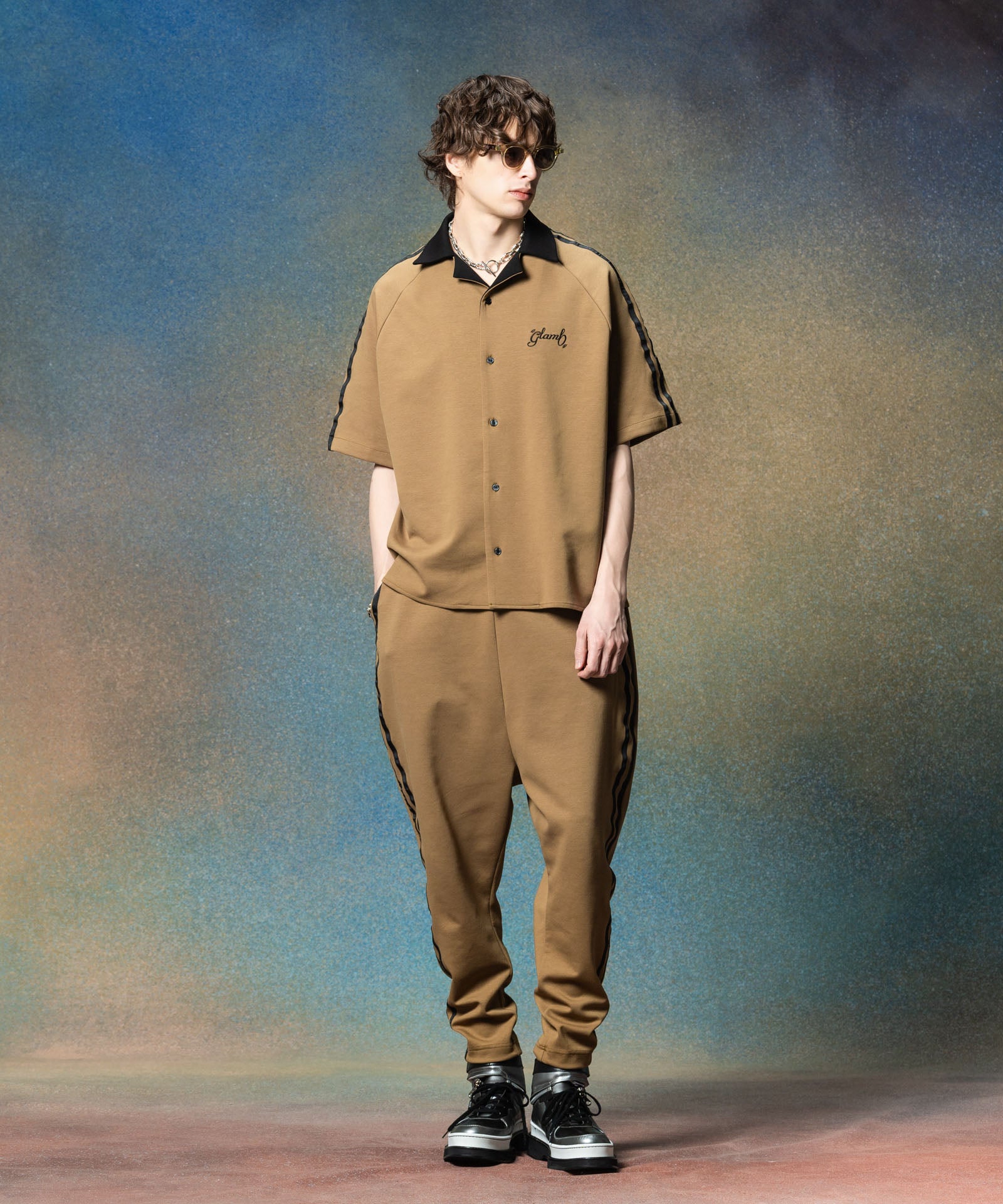 パンツ glamb Line Tape Track Pants GB0225/P15 : Line Tape Track Pants / ラインテープトラック