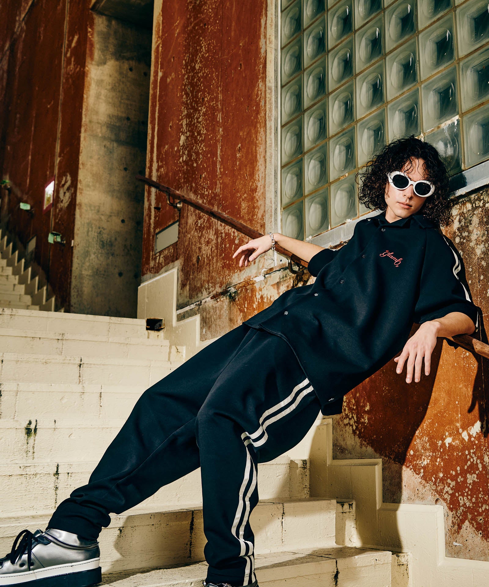 GB0225/P15 : Line Tape Track Pants / ラインテープトラックパンツ